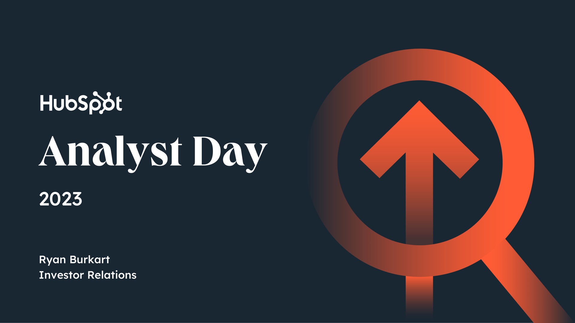 Hubspot — Analyst Day investment banking deck slide