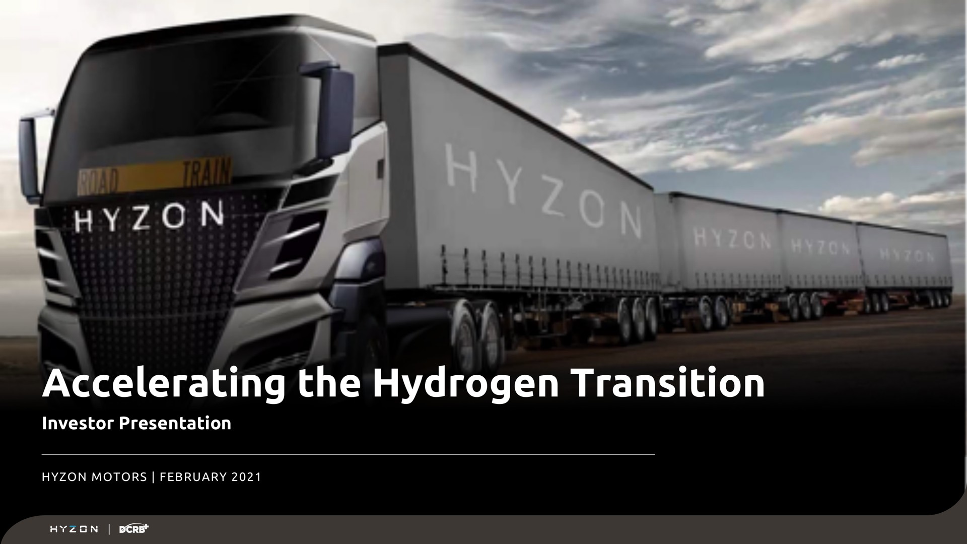 Hyzon — Accelerating the Hydrogen Transition investment banking deck slide
