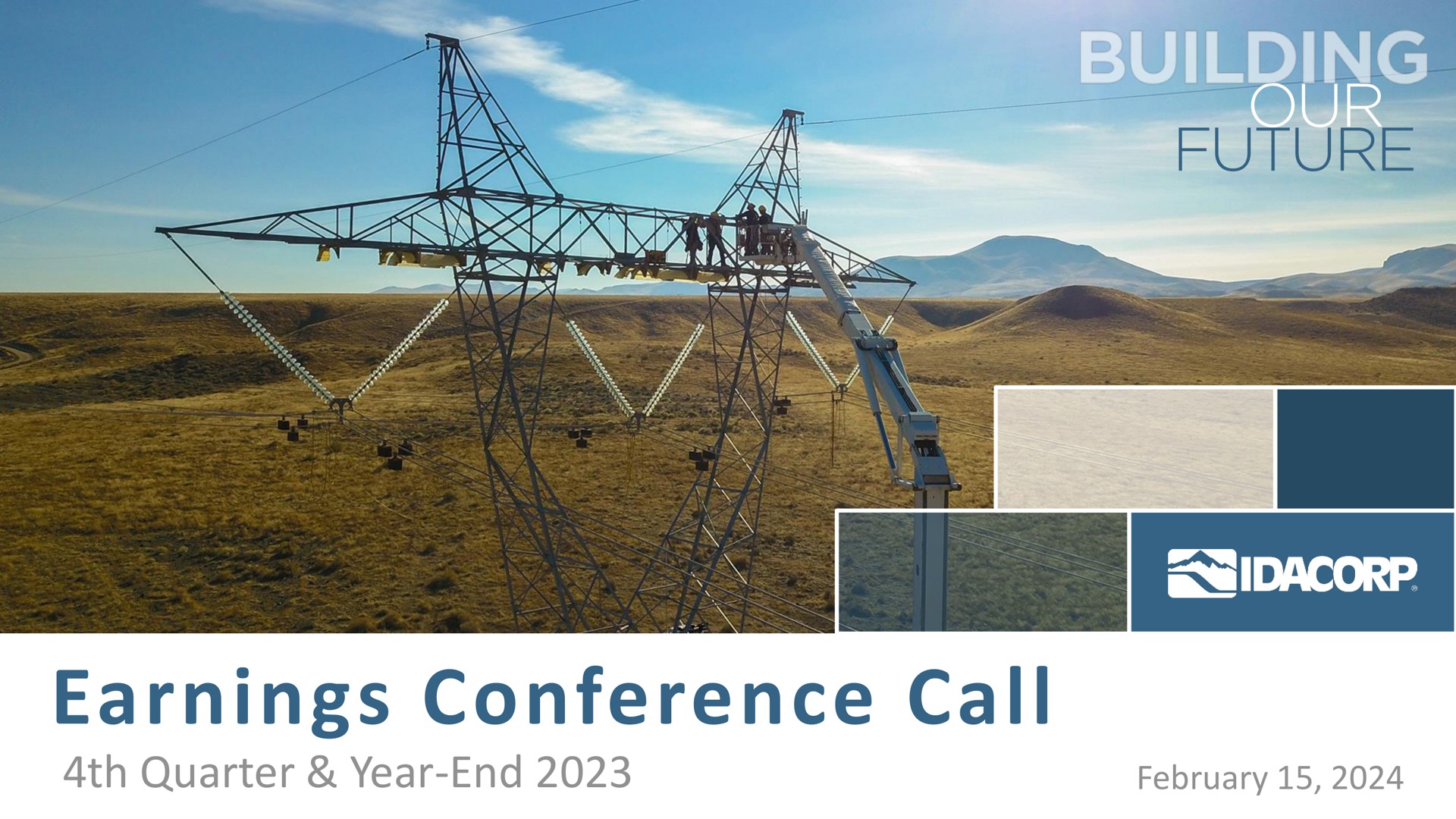 Idacorp — Earnings Conference Call investment banking deck slide
