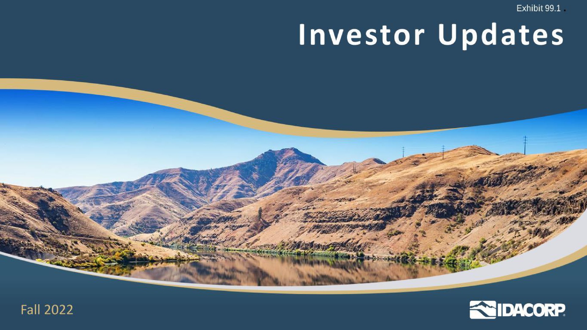 Idacorp — Investor Updates investment banking deck slide
