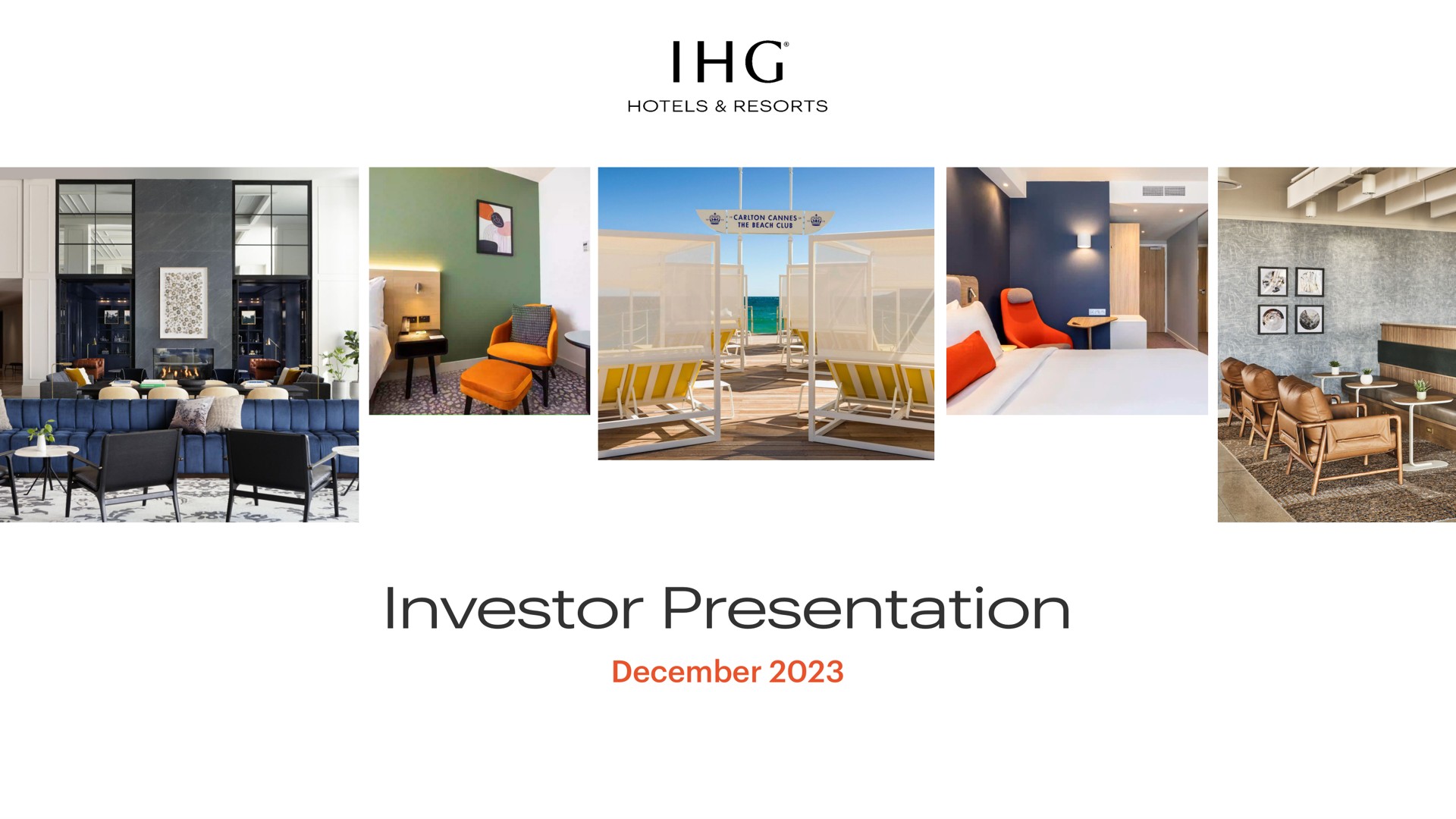 Ihg Hotels — Investor Presentation investment banking deck slide