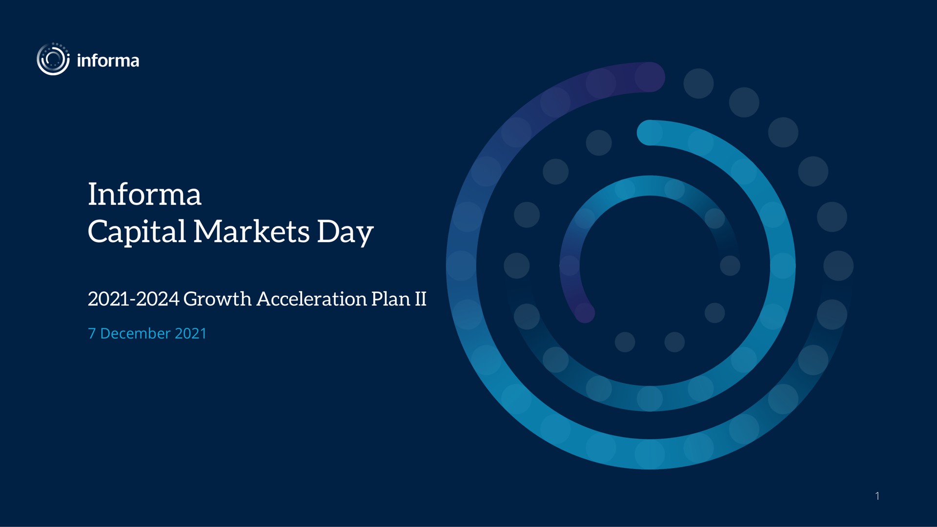 Informa — Informa Capital Markets Day investment banking deck slide