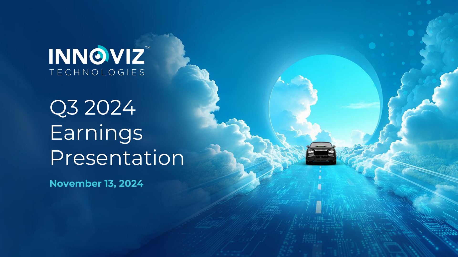 Innoviz — Q3 2024 Earnings Presentation investment banking deck slide