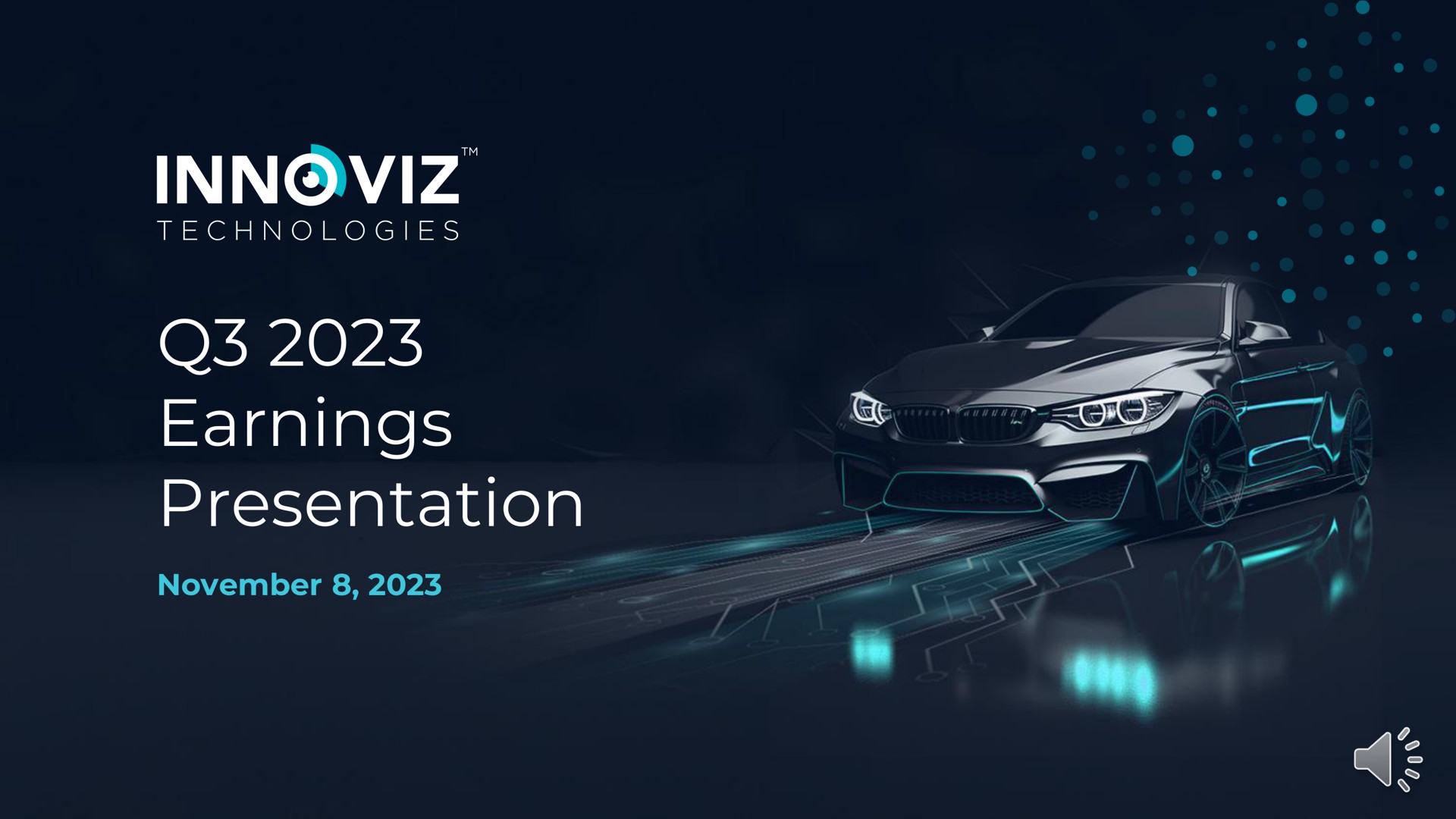 Innoviz — Q3 2023 Earnings Presentation investment banking deck slide