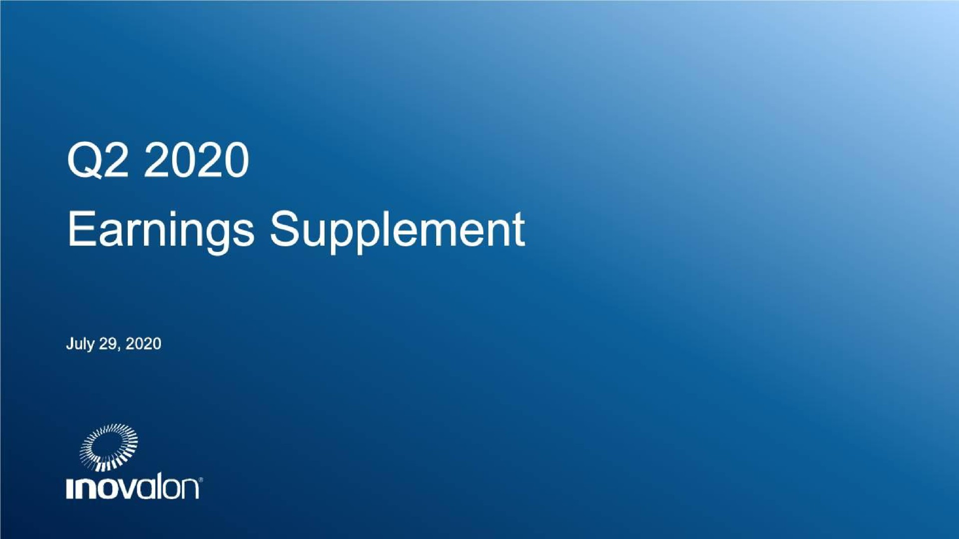 Inovalon — Q2 2020 Earnings Supplement investment banking deck slide
