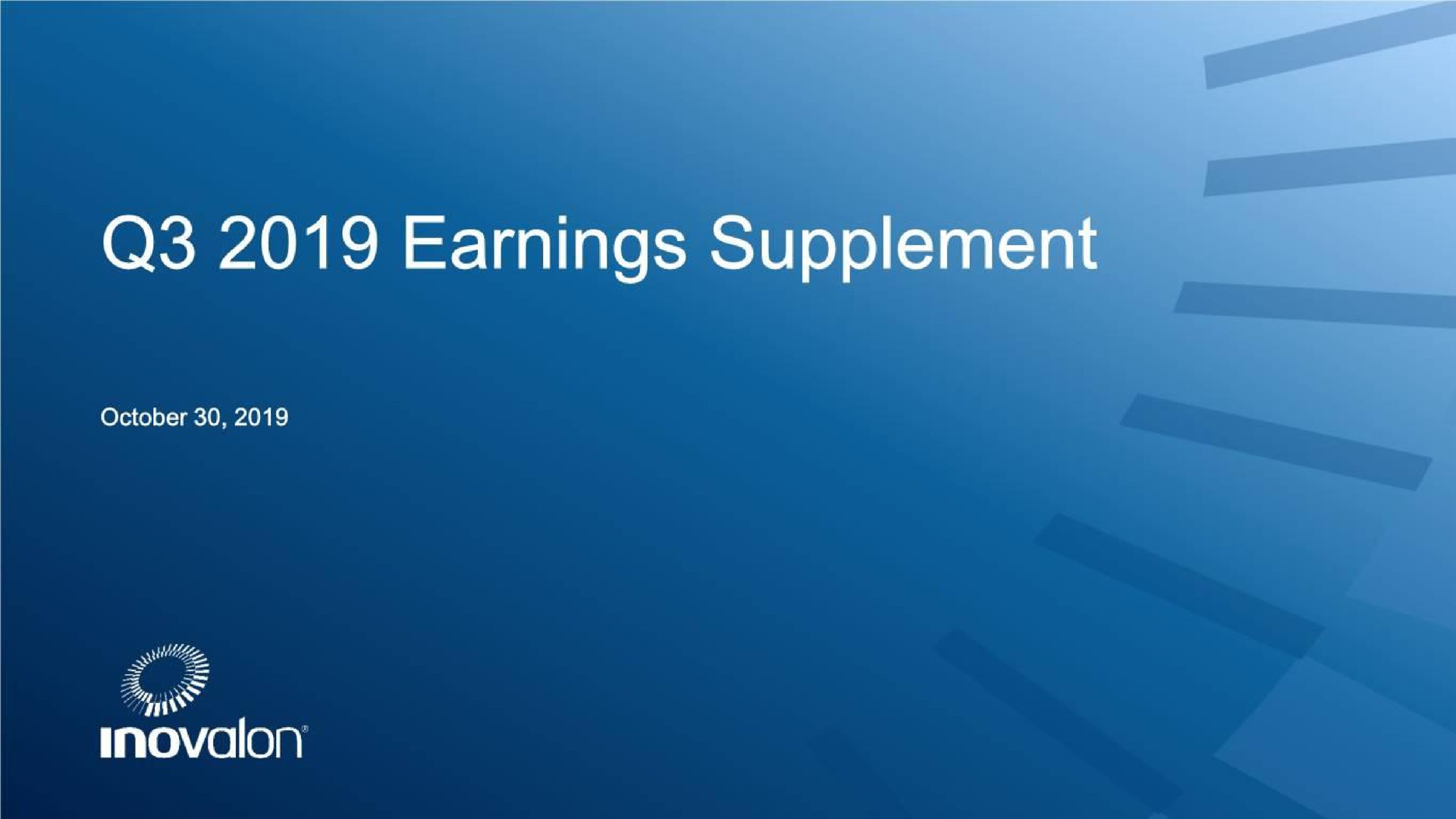 Inovalon — Q3 2019 Earnings Supplement investment banking deck slide