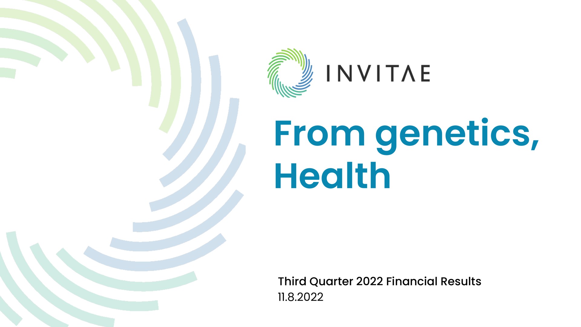 Invitae — From genetics, Health investment banking deck slide