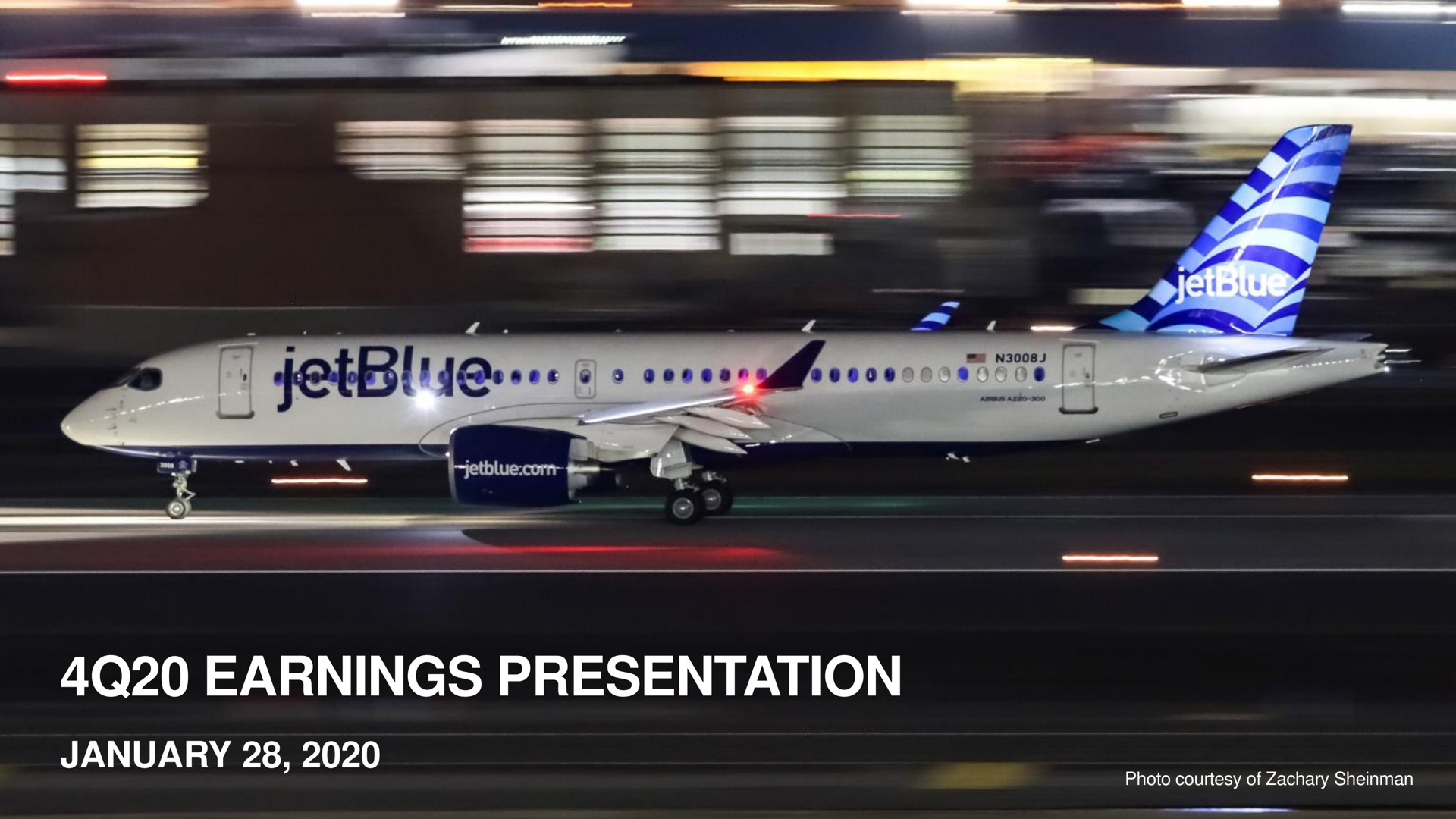 Jetblue — 4q20 Earnings Presentation investment banking deck slide