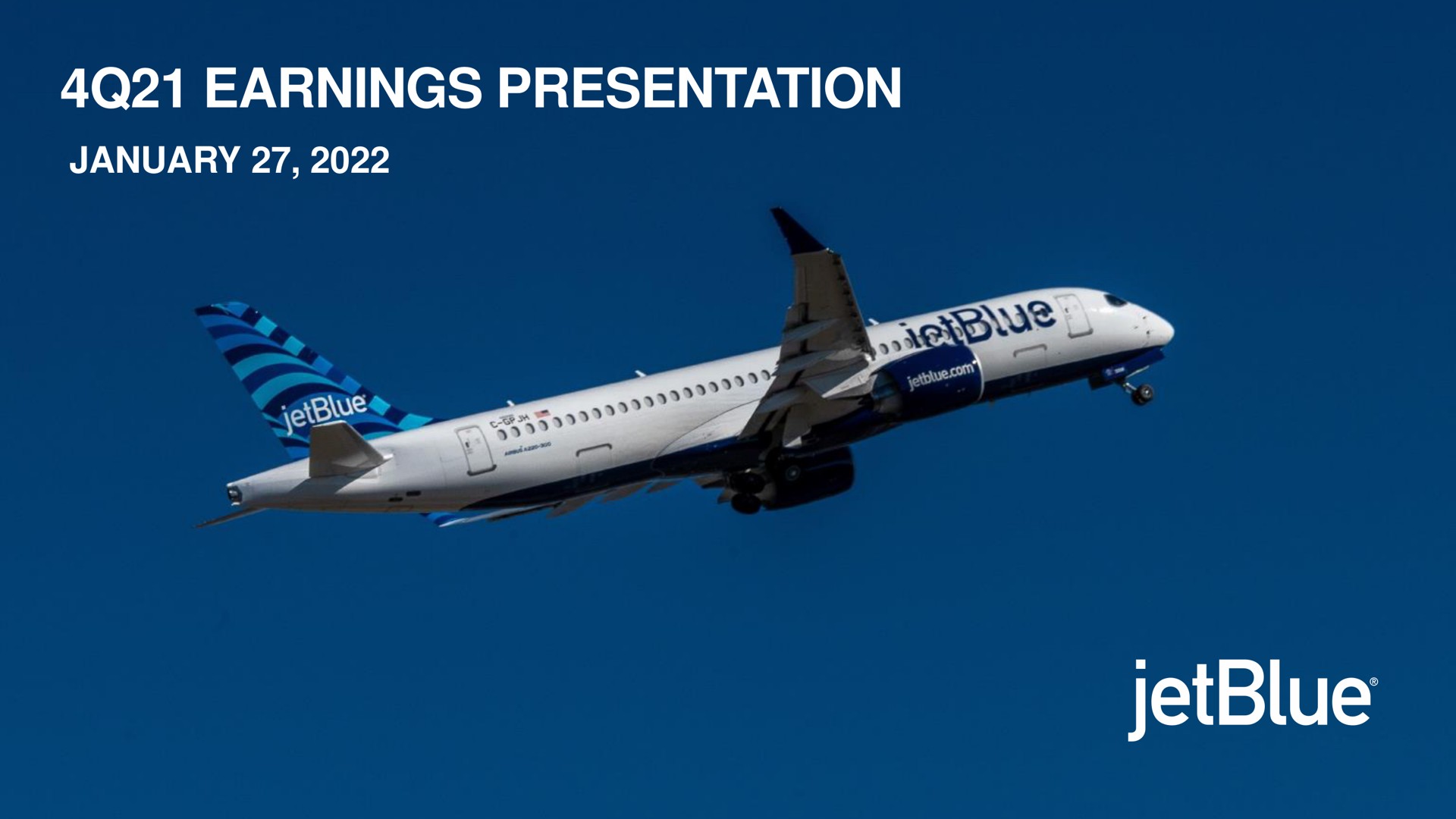 Jetblue — 4q21 Earnings Presentation investment banking deck slide