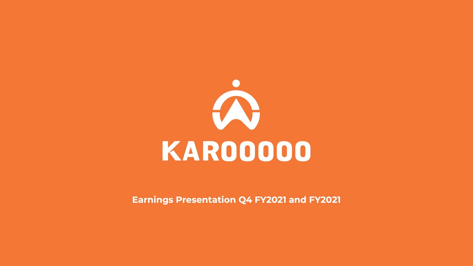 Karooooo — cover slide investment banking deck slide