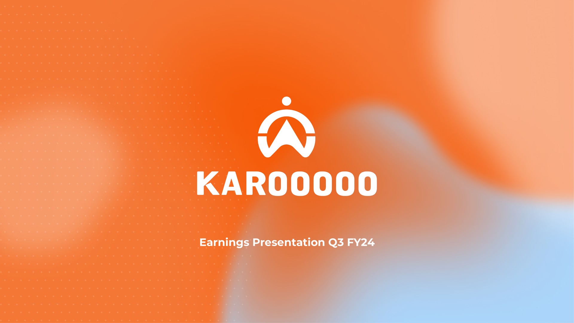 Karooooo — cover slide investment banking deck slide