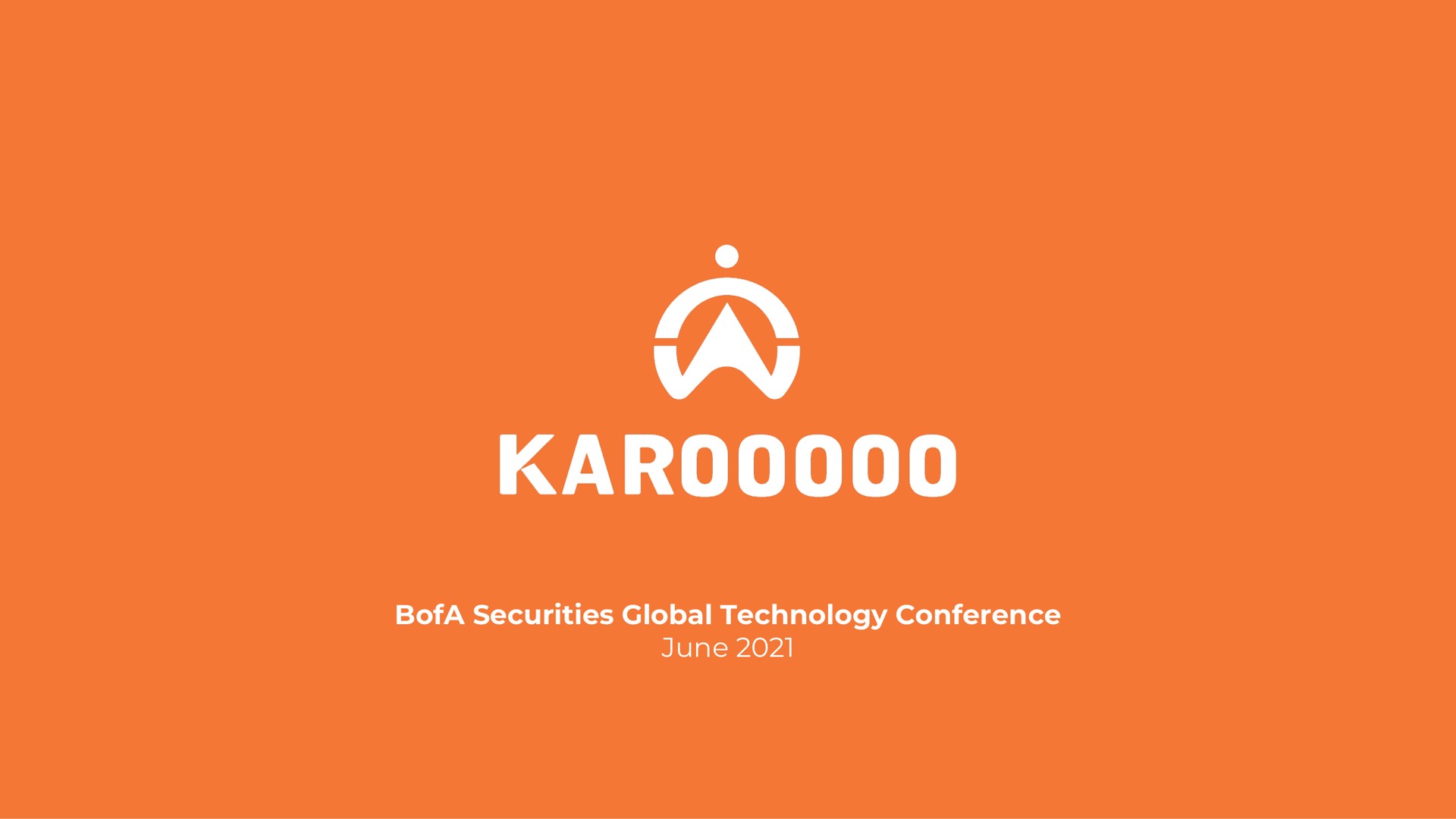 Karooooo — Title Slide investment banking deck slide