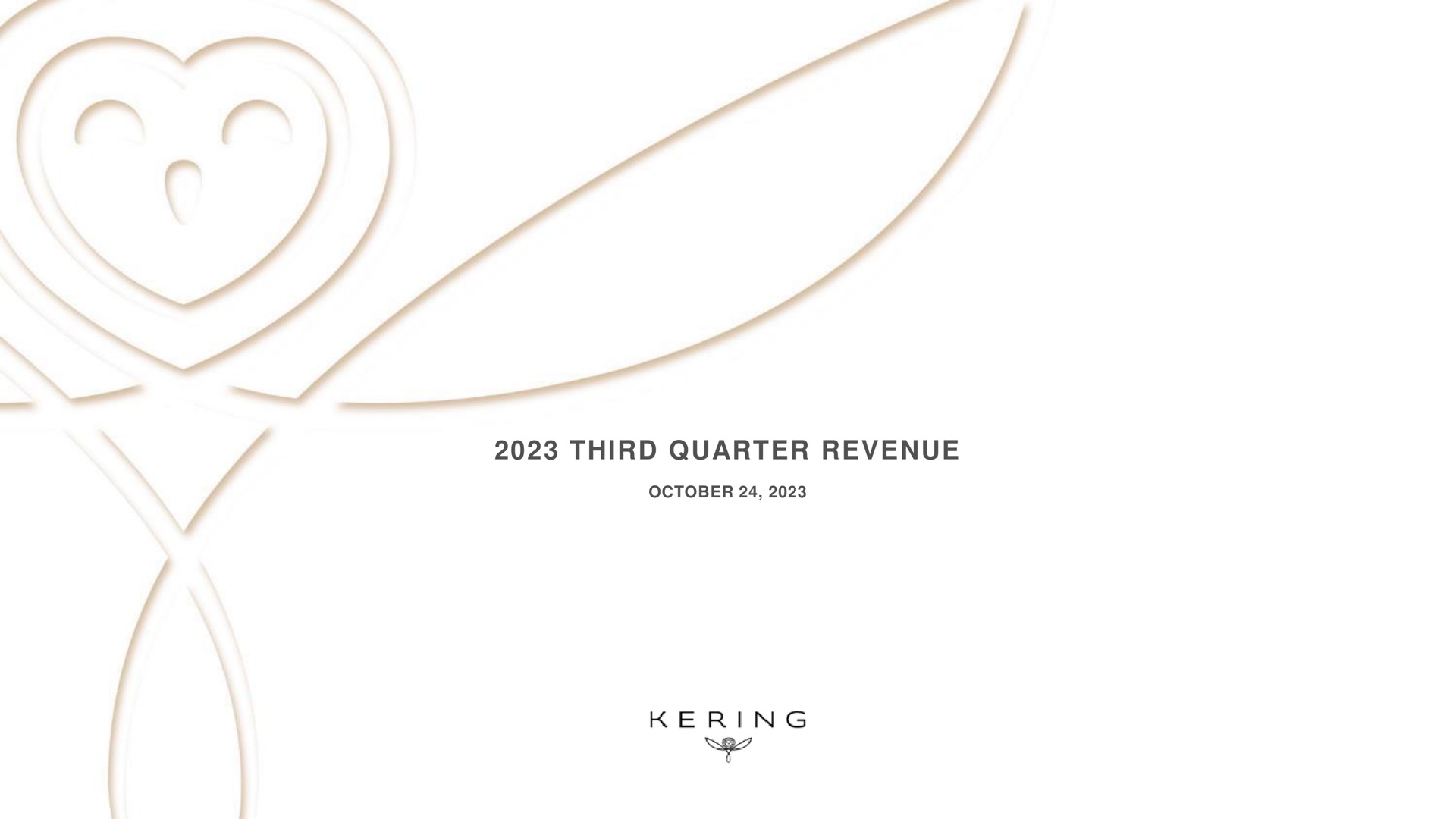 Kering — 2023 Third Quarter Revenue investment banking deck slide