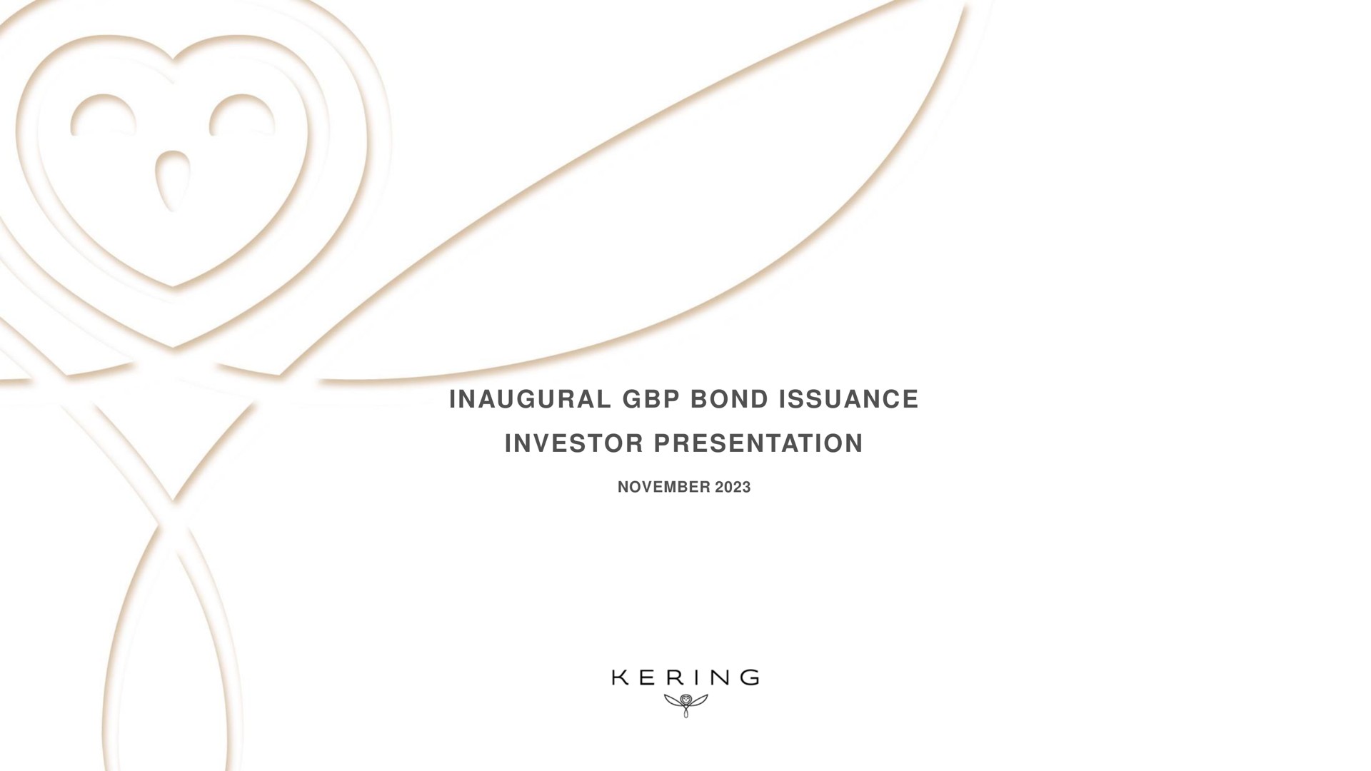 Kering — Inaugural Gbp Bond Issuance Investor Presentation investment banking deck slide