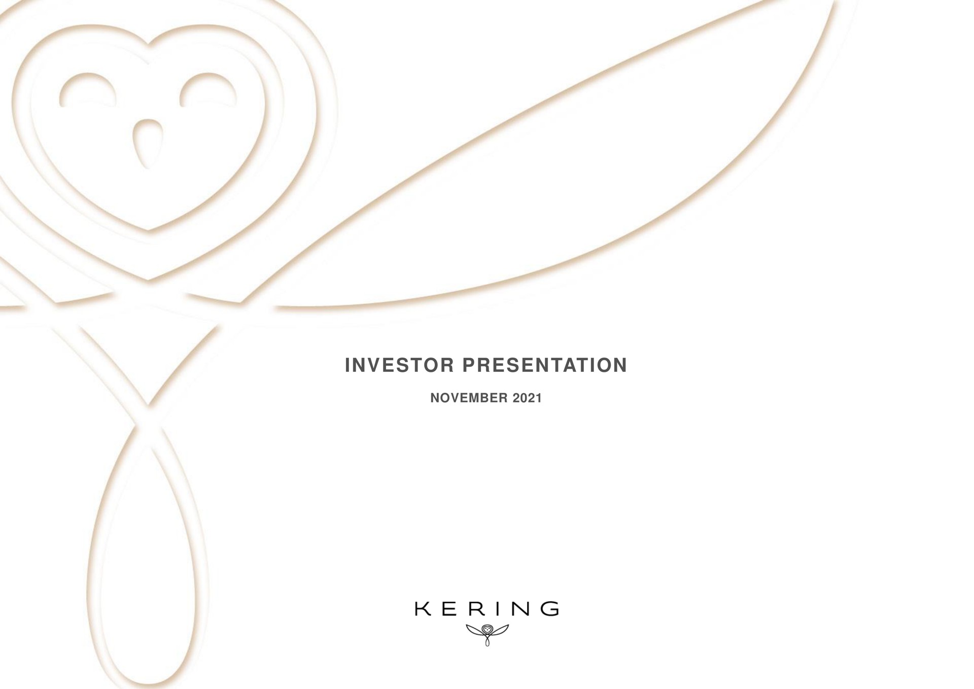 Kering — Title Slide investment banking deck slide