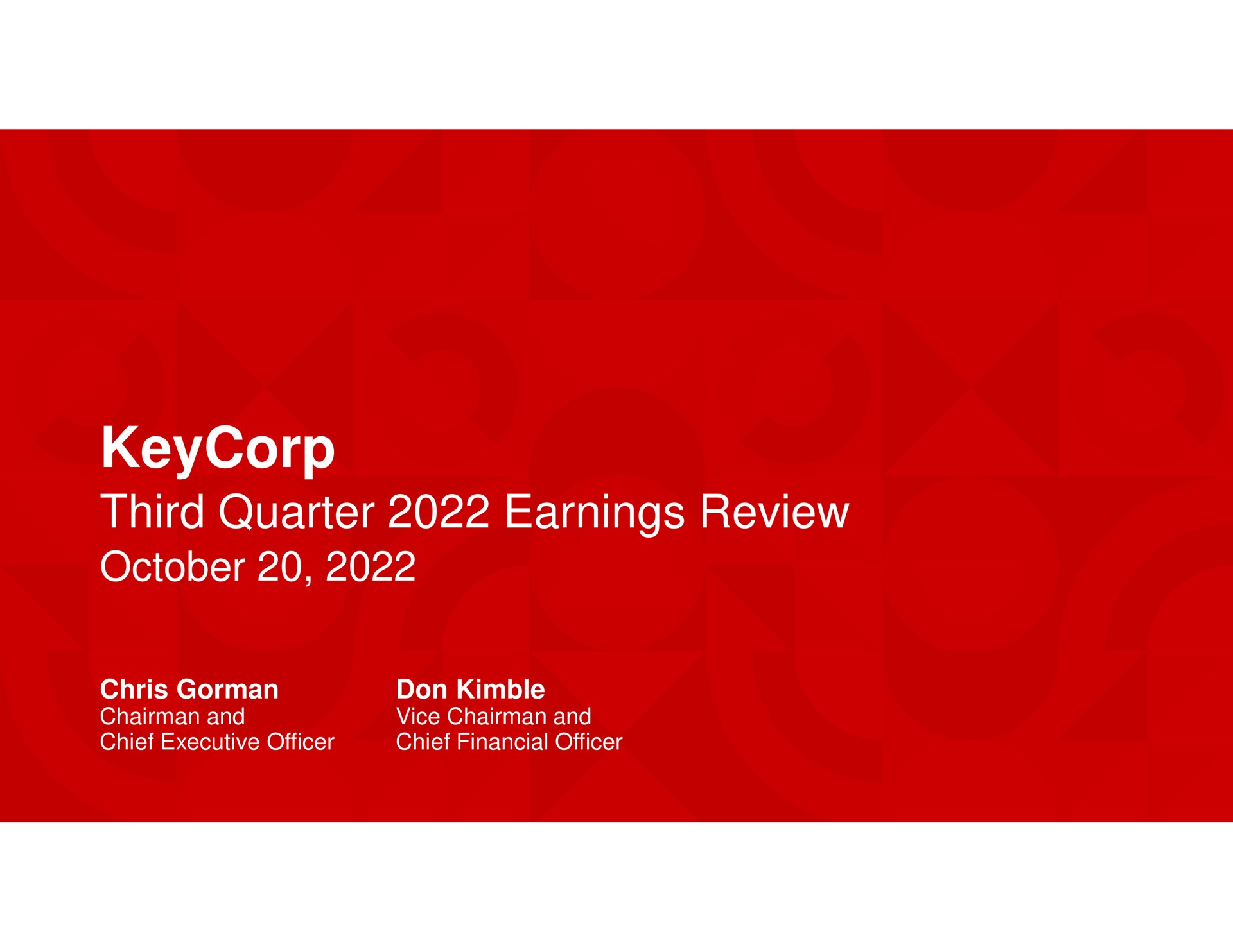 Keycorp investment banking deck slide