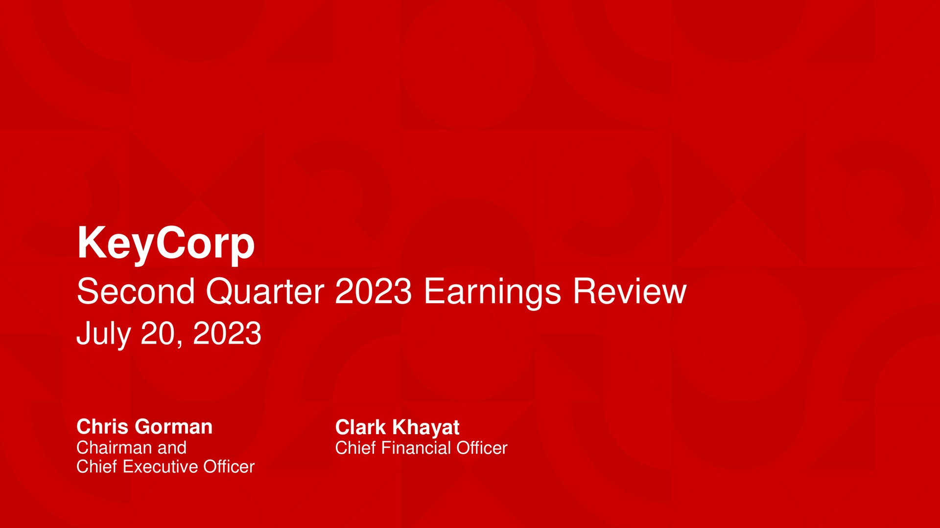 Keycorp investment banking deck slide