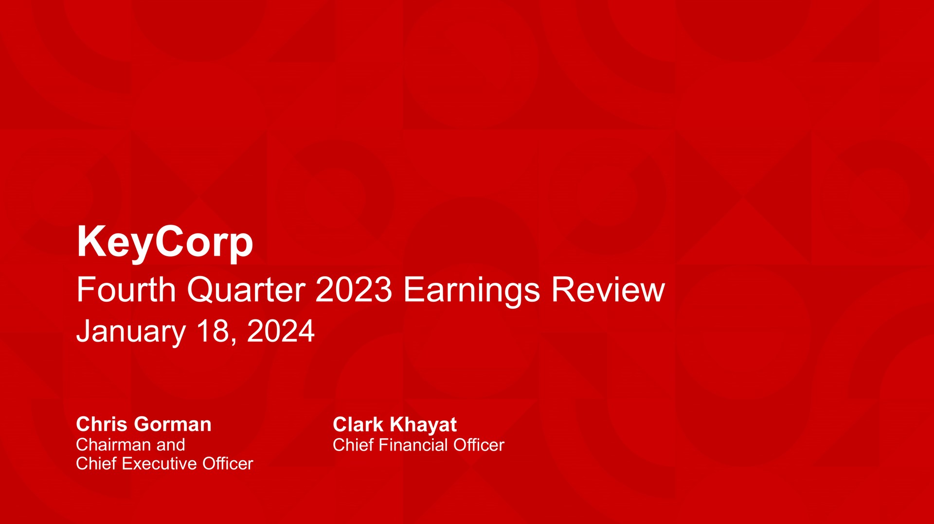 Keycorp investment banking deck slide