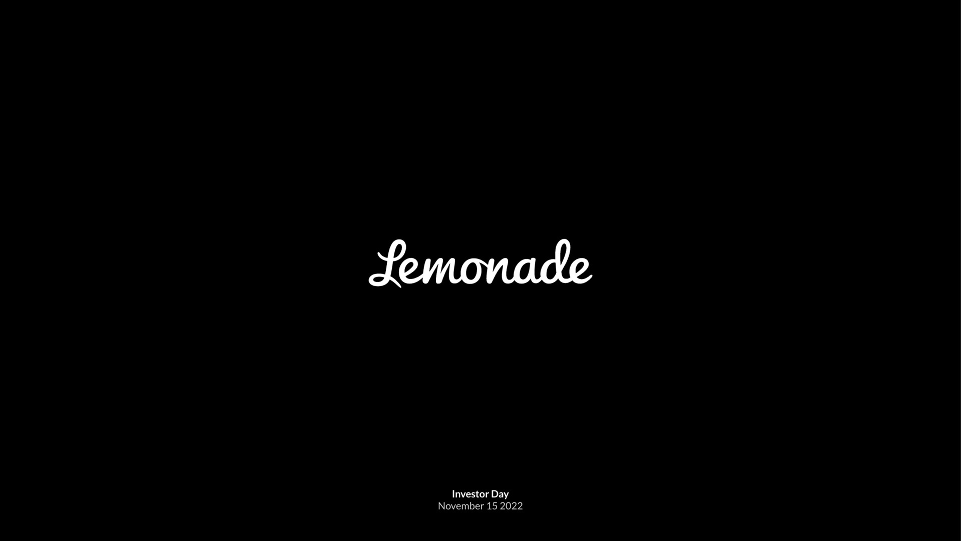 Lemonade investment banking deck slide
