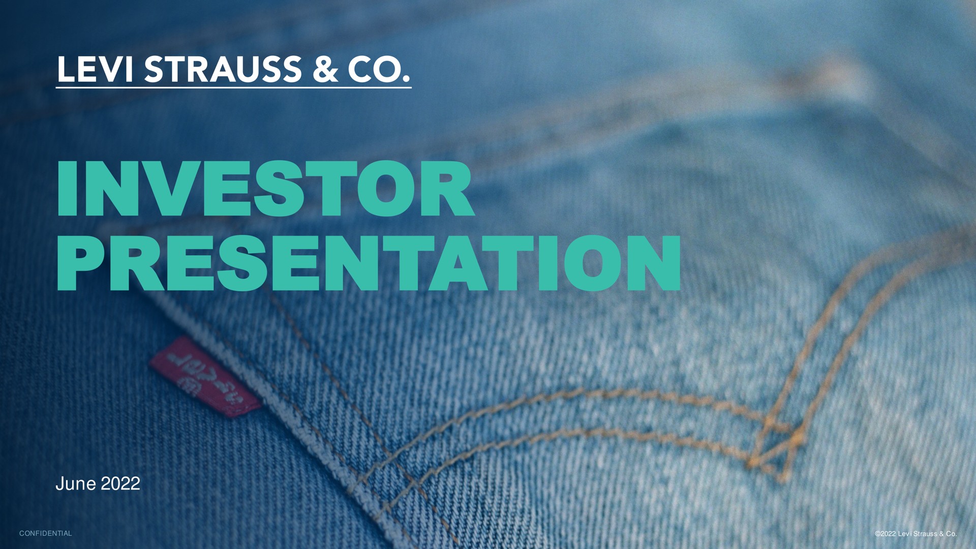 Levi Strauss — Levi Strauss & Co. investment banking deck slide
