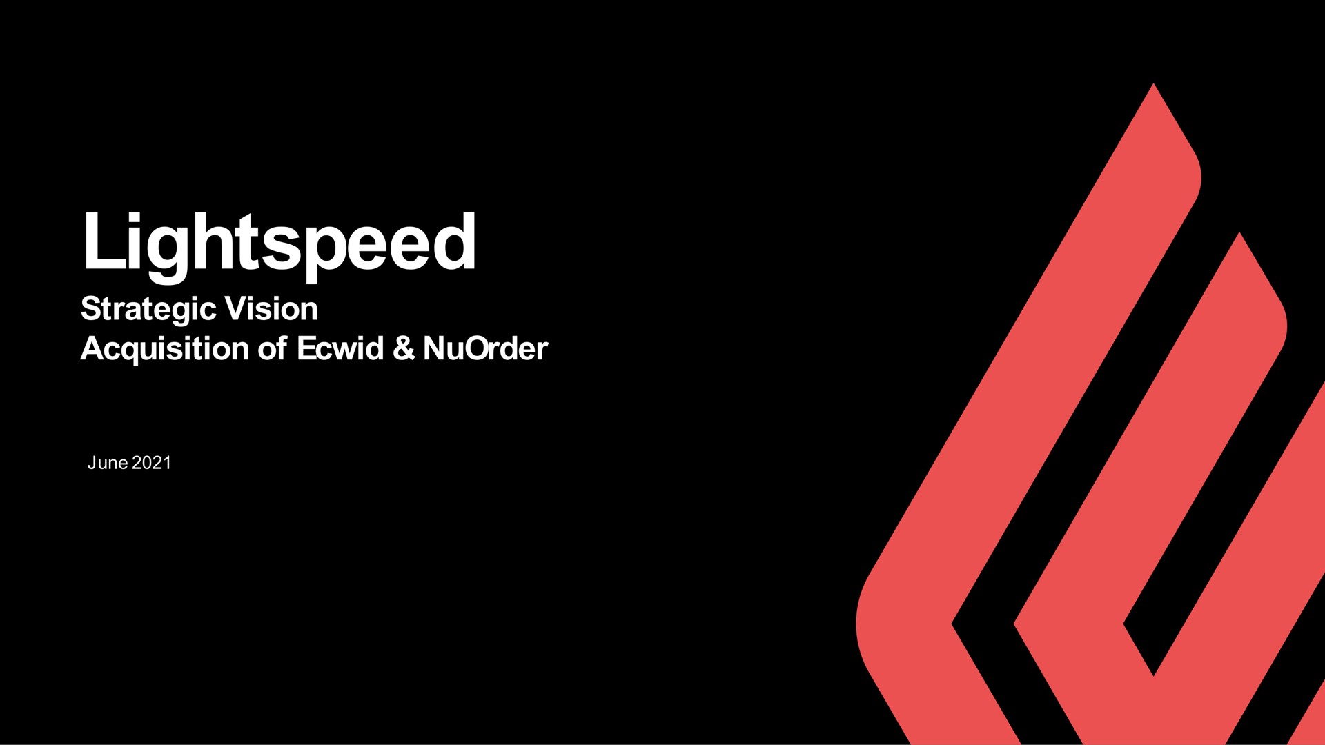 Lightspeed investment banking deck slide