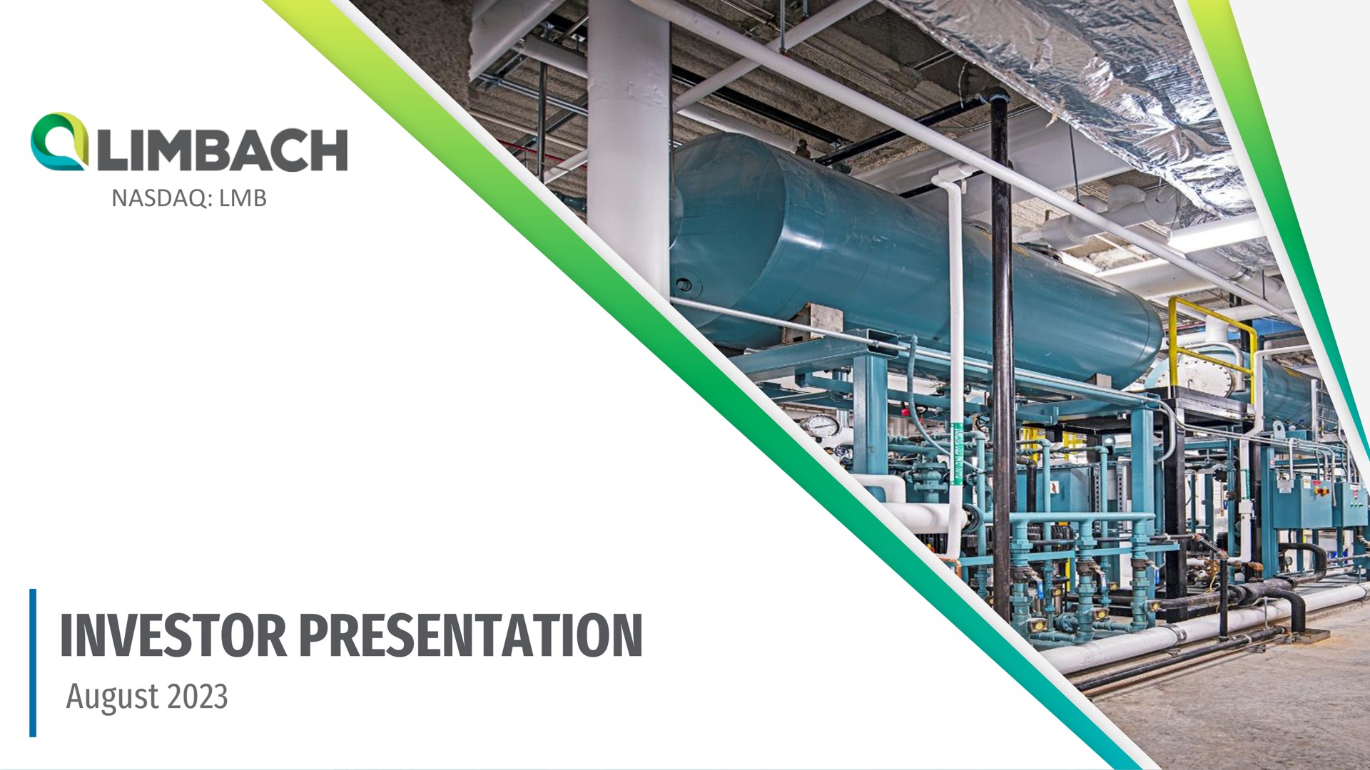 Limbach Holdings — Investor Presentation investment banking deck slide