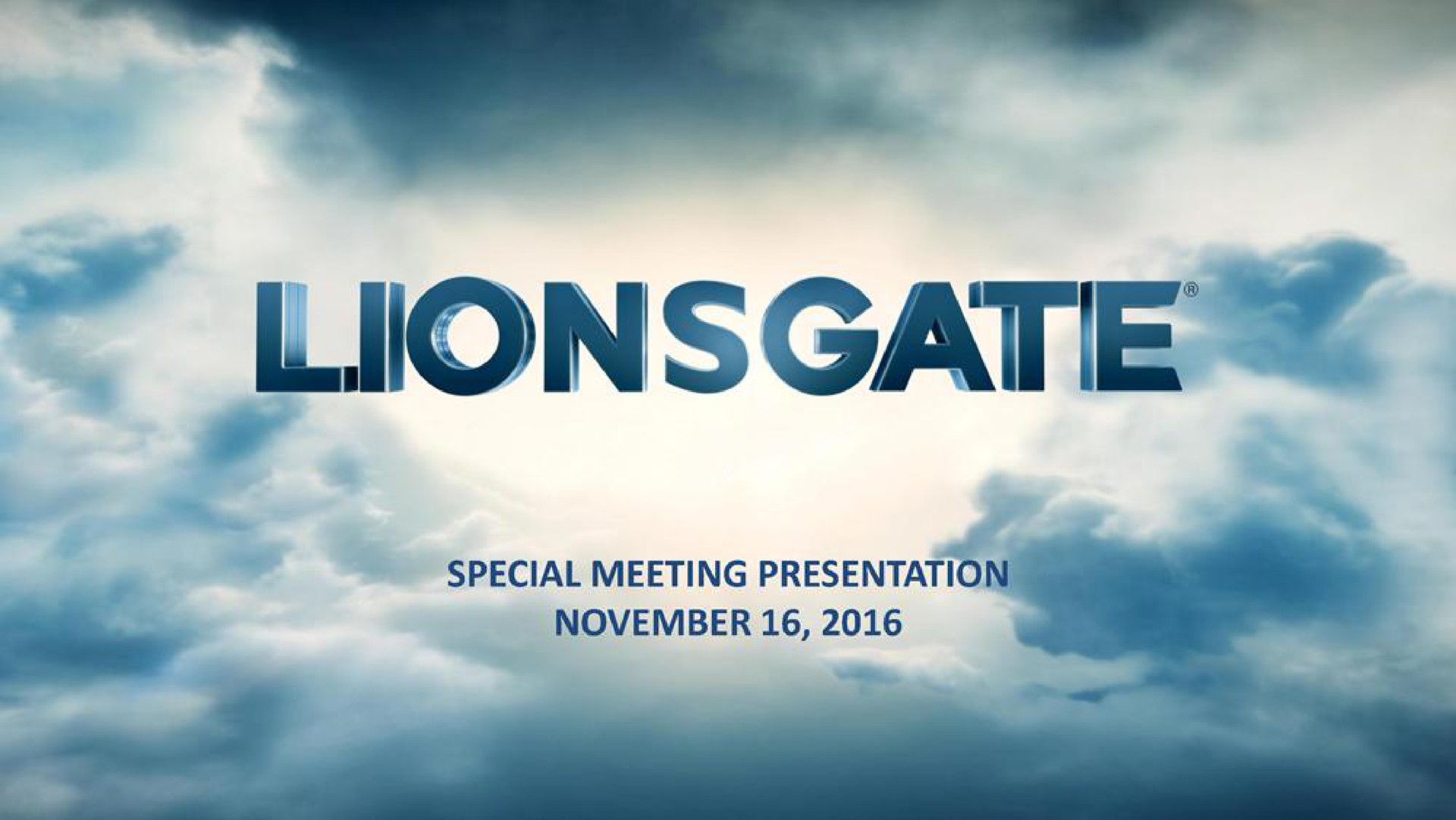 Lionsgate investment banking deck slide