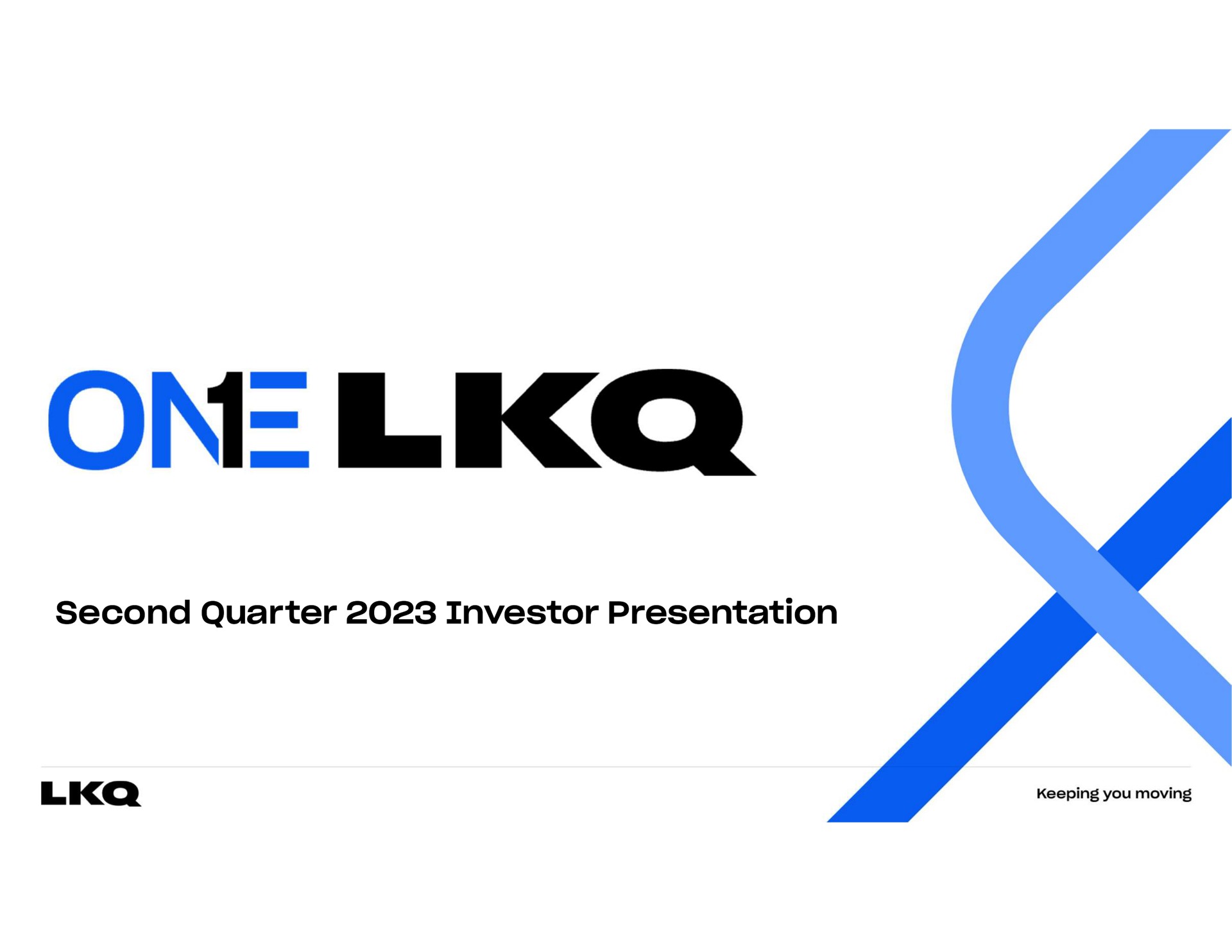 Lkq — One Lkq investment banking deck slide