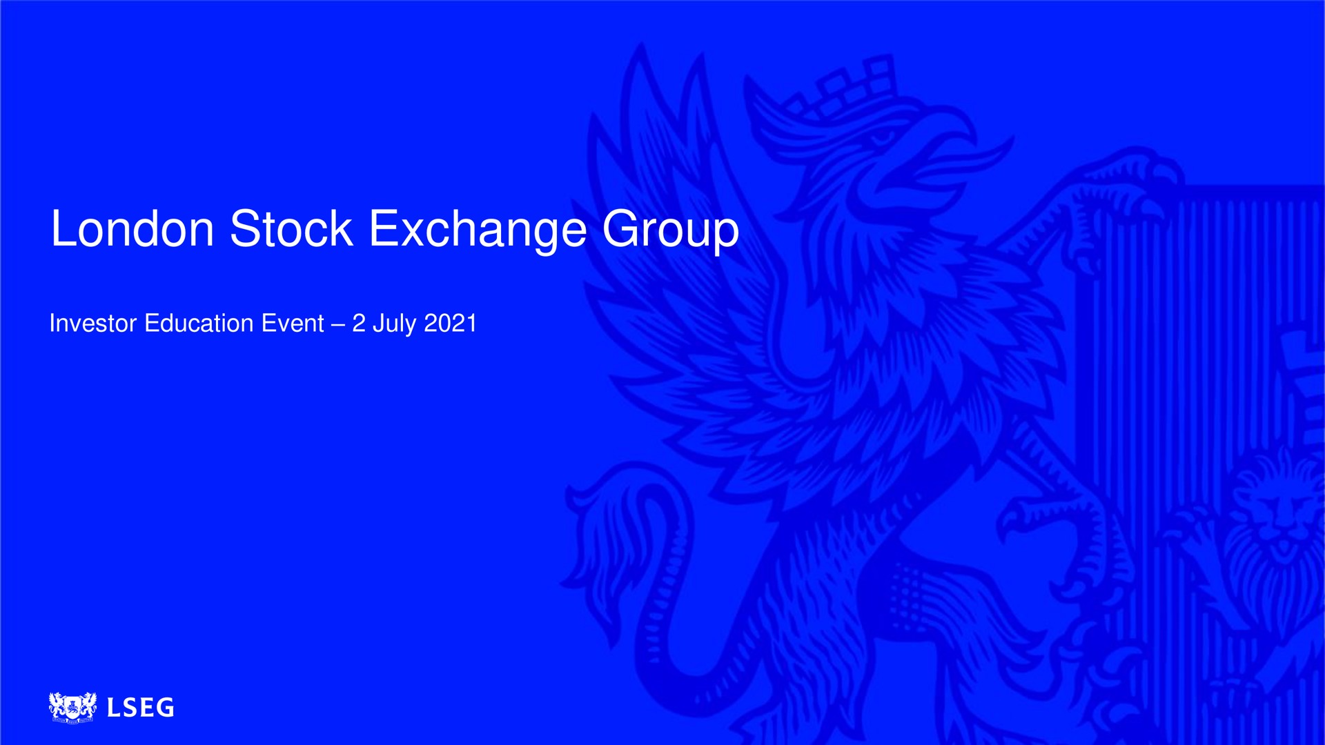 Lse — London Stock Exchange Group investment banking deck slide