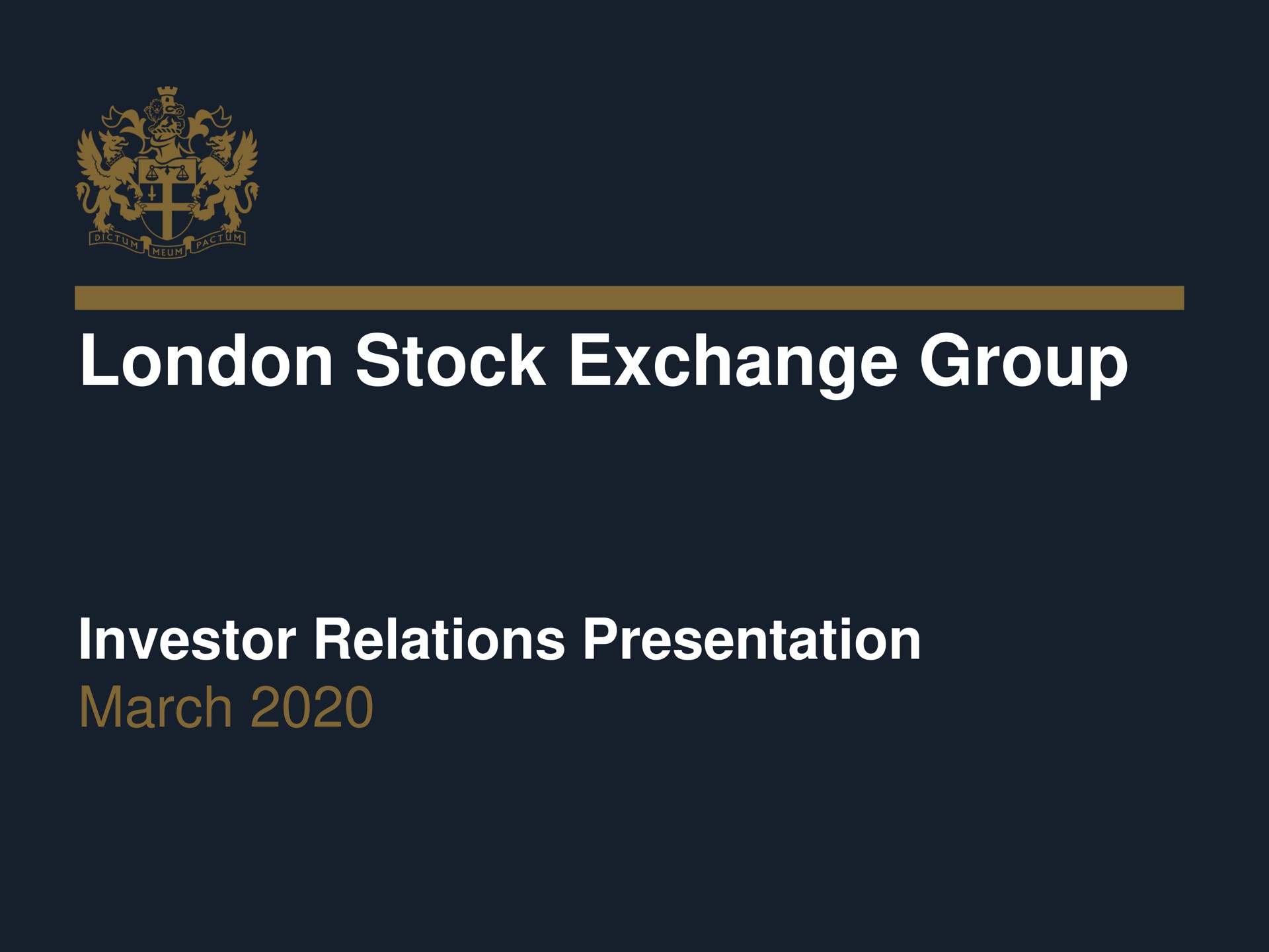 Lse — London Stock Exchange Group investment banking deck slide