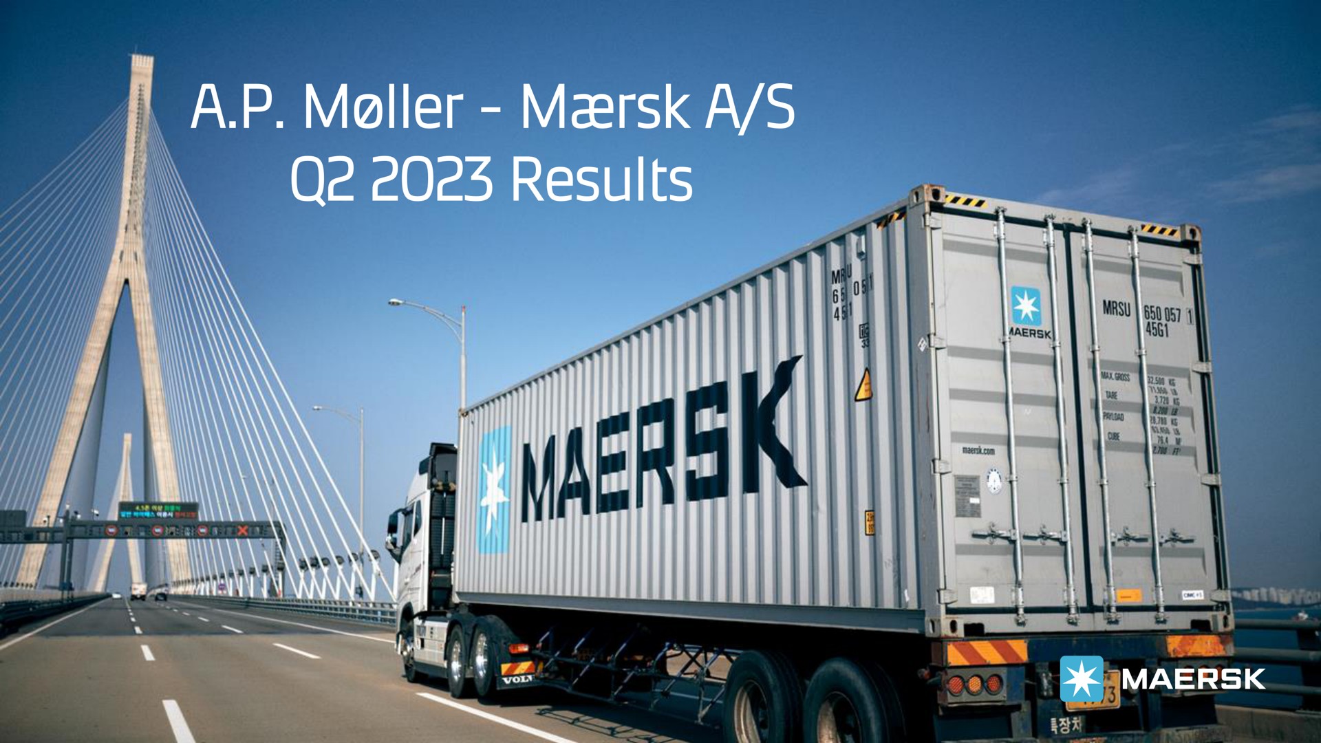 Maersk — A.P. Møller - Mærsk A/S Q2 2023 Results investment banking deck slide