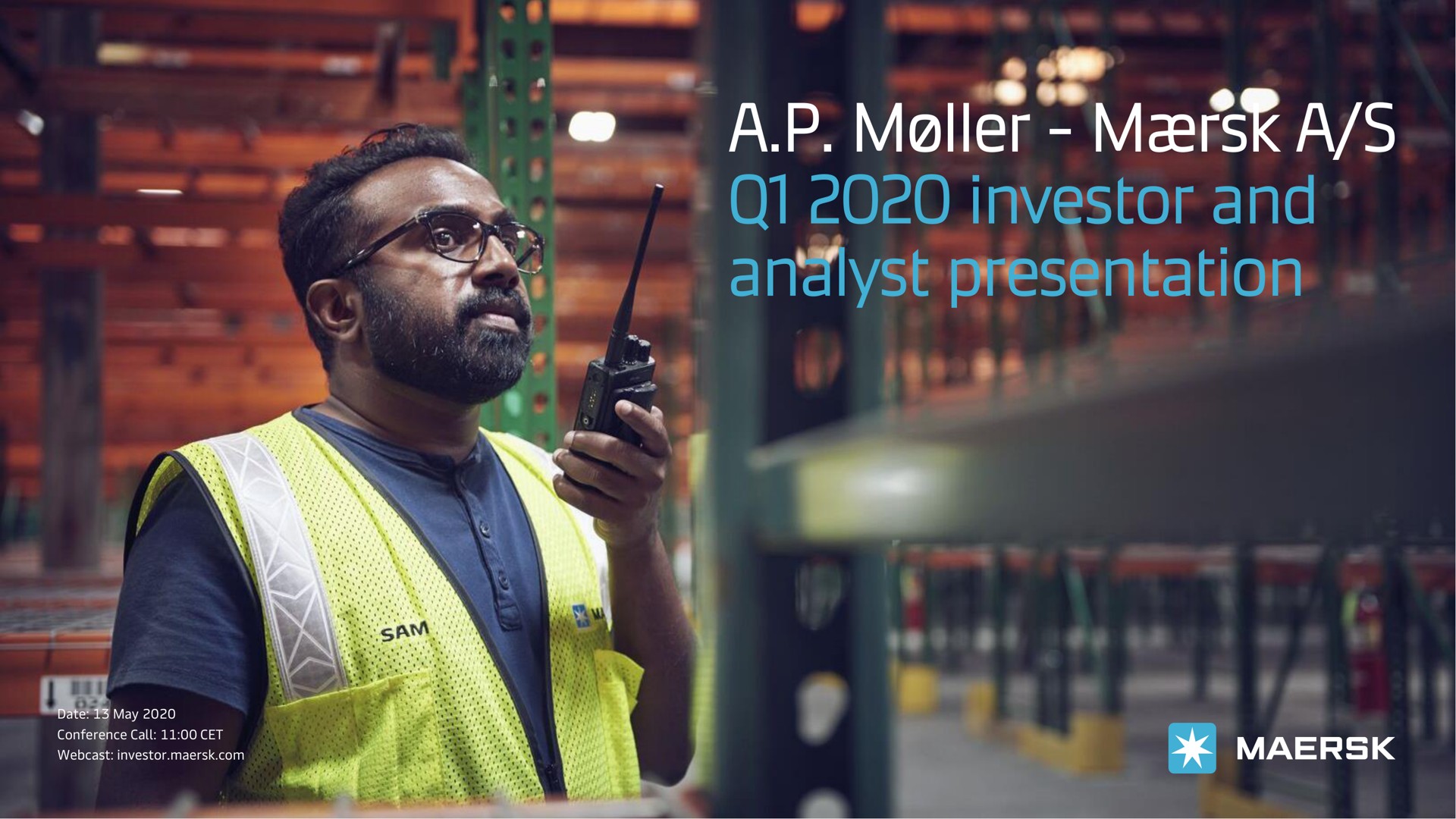 Maersk — A.P. Møller - Mærsk A/S Q1 2020 investor and analyst presentation investment banking deck slide