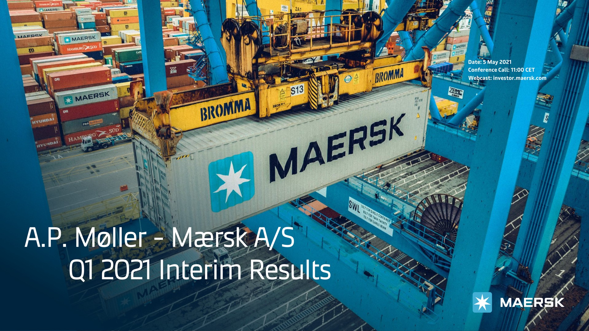 Maersk — A.P. Møller - Mærsk A/S Q1 2021 Interim Results investment banking deck slide