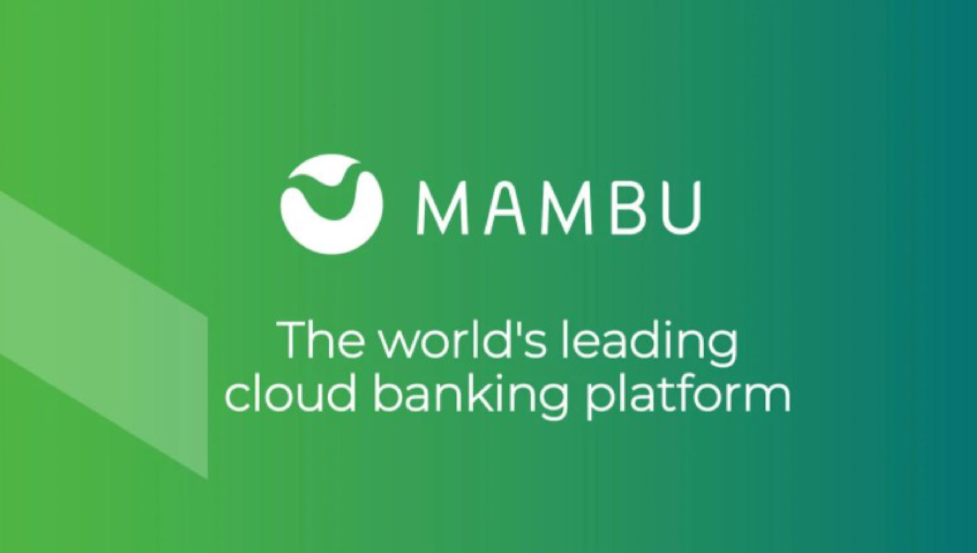 Mambu — cover slide investment banking deck slide