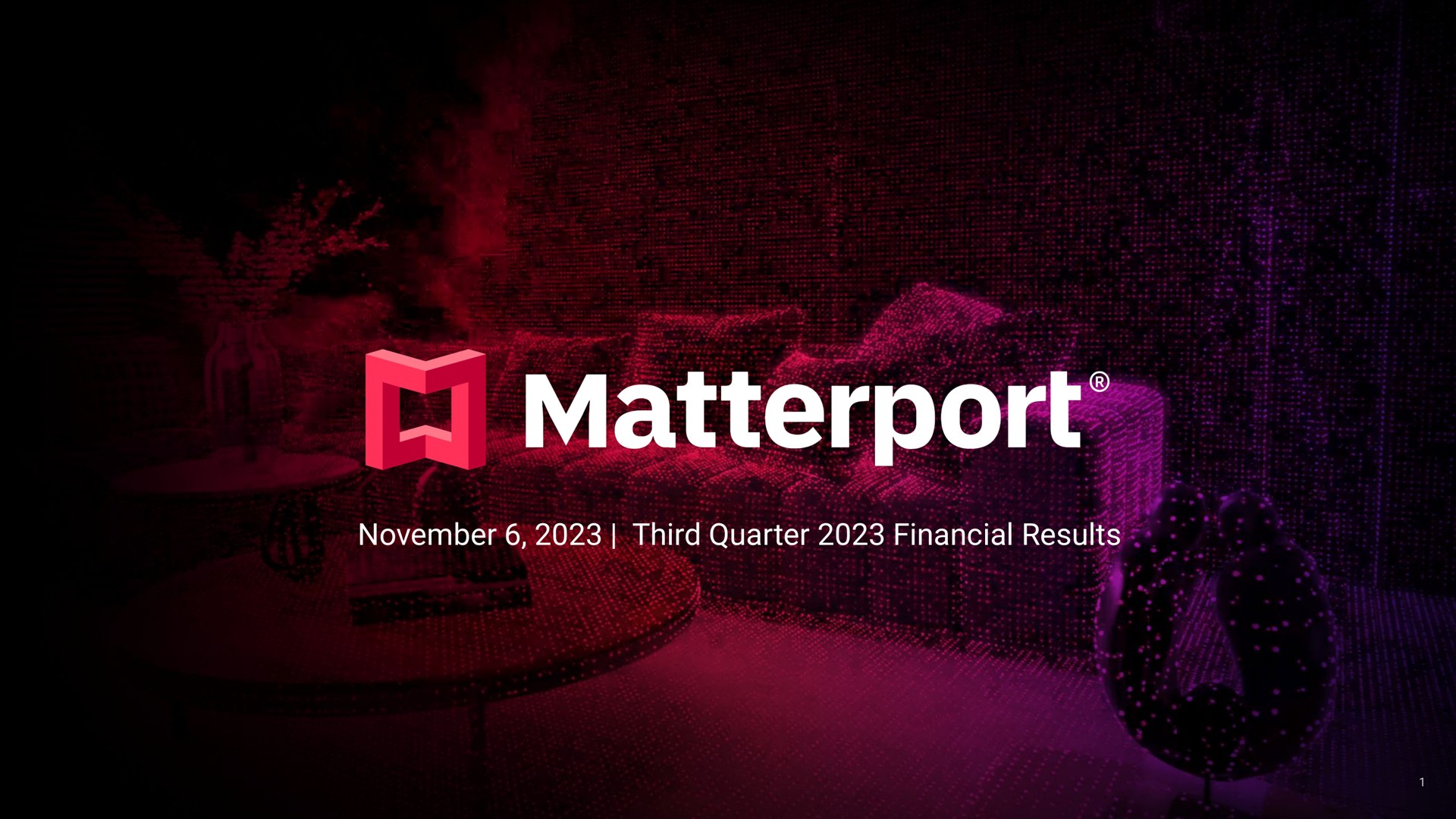 Matterport — Title Slide investment banking deck slide