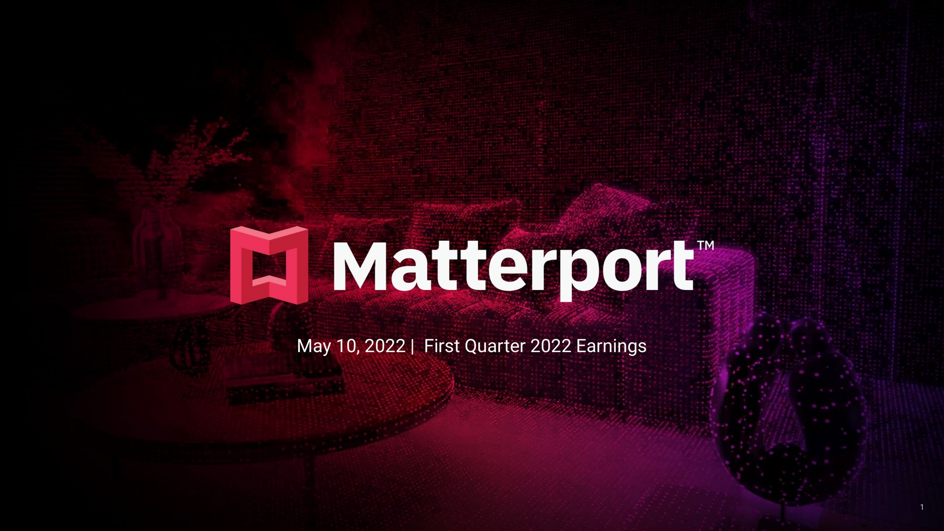 Matterport investment banking deck slide