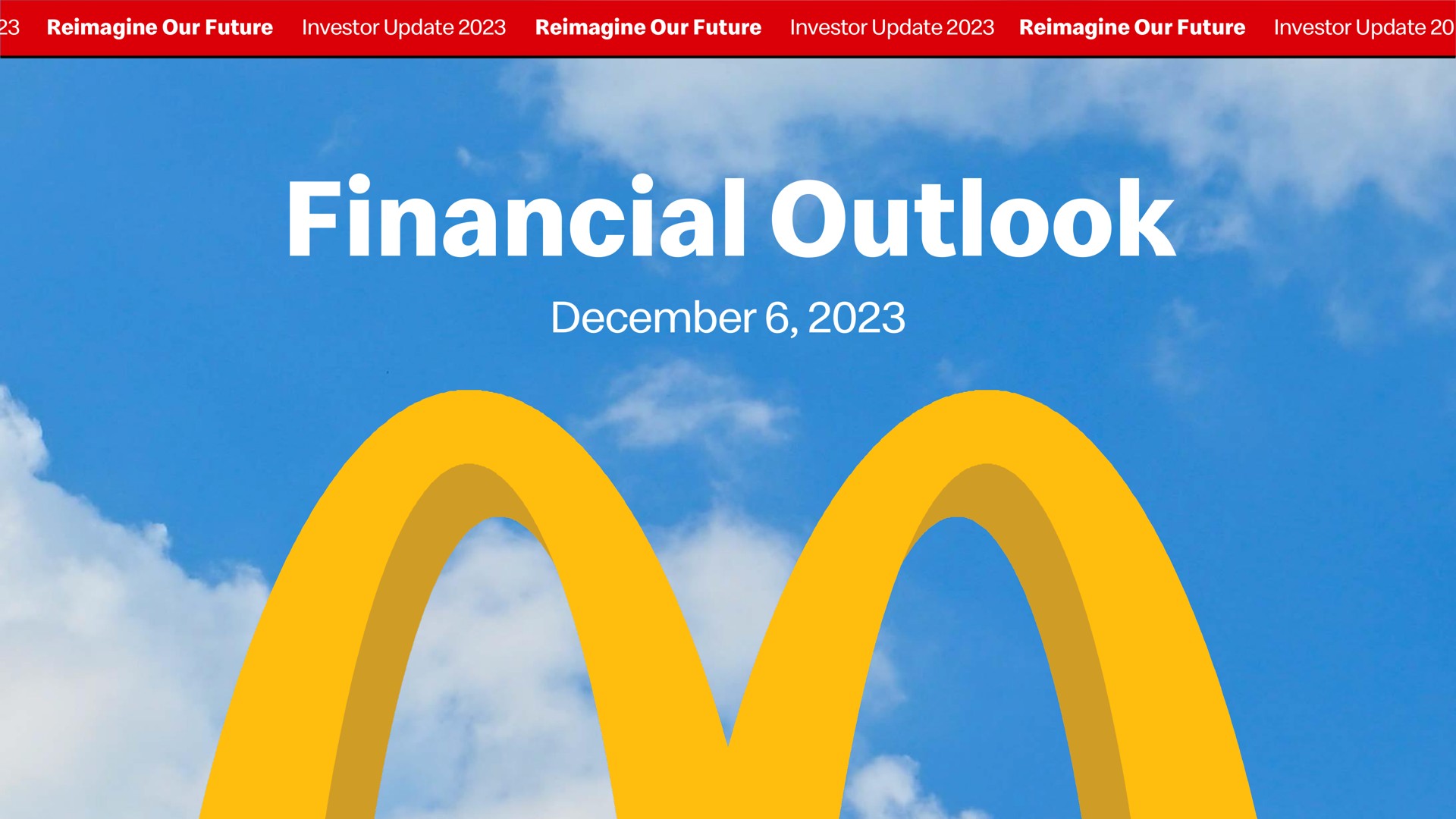 Mcdonalds — Financial Outlook investment banking deck slide