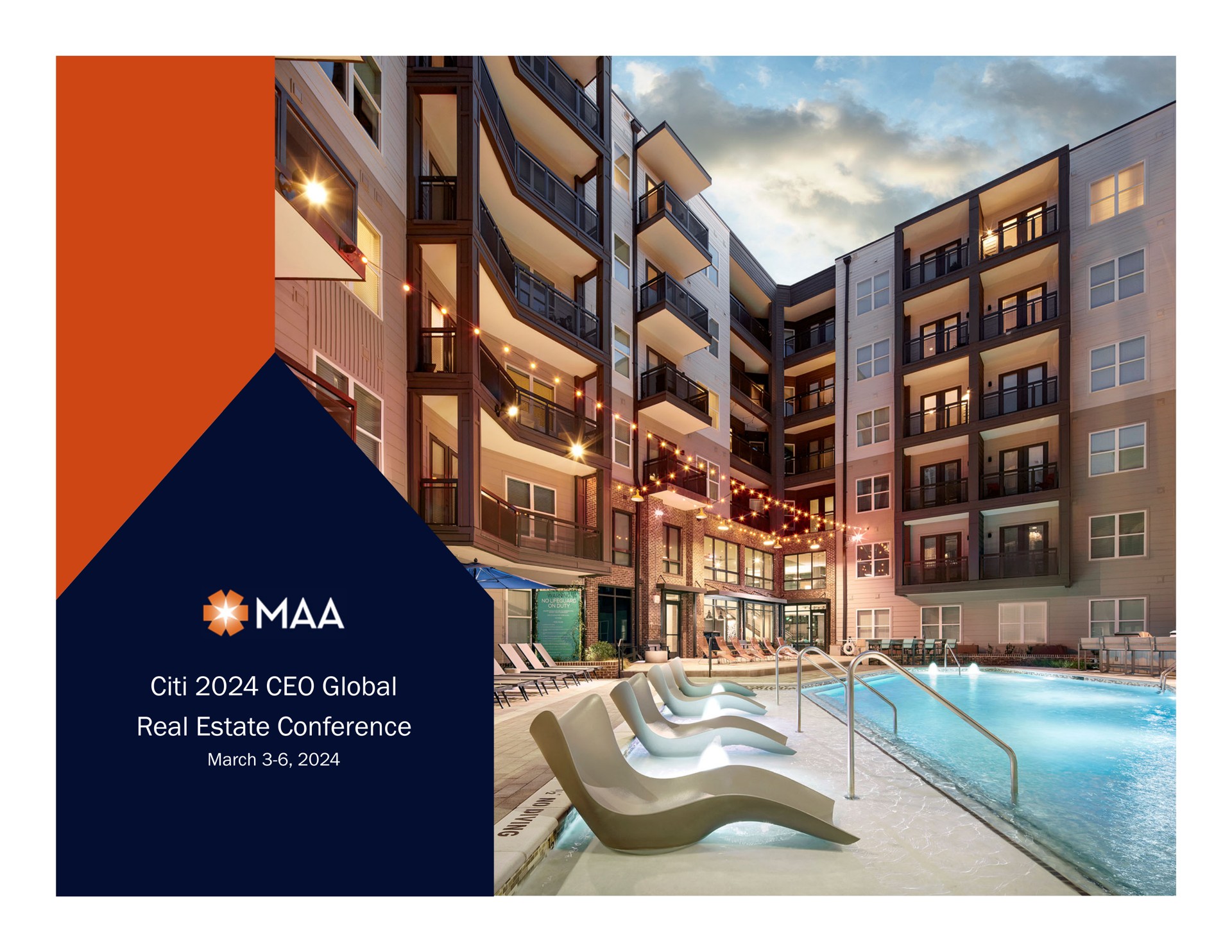 Mid America Apartment Communities — Cover Slide investment banking deck slide