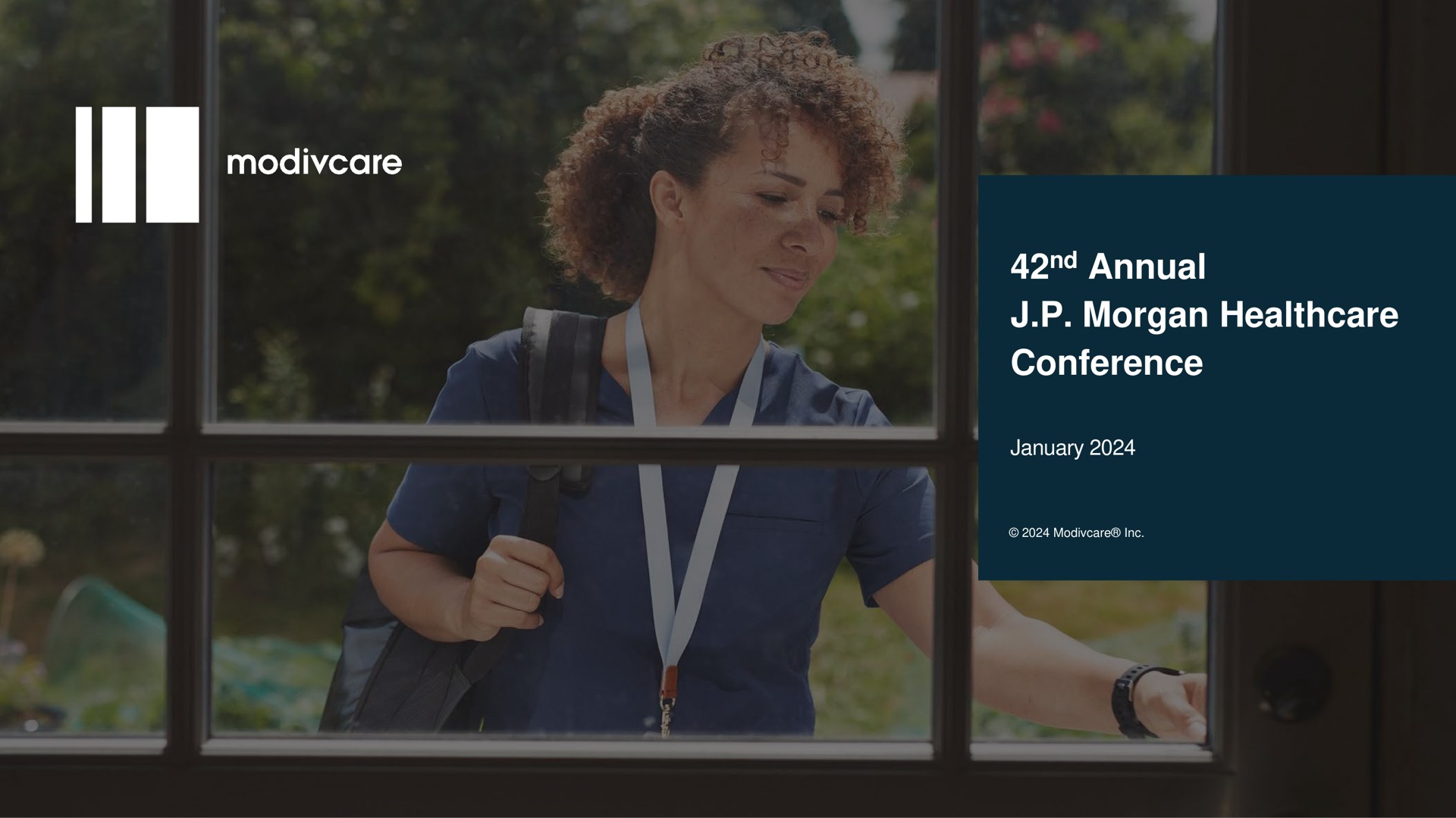 Modivcare — 42nd Annual J.P. Morgan Healthcare Conference investment banking deck slide
