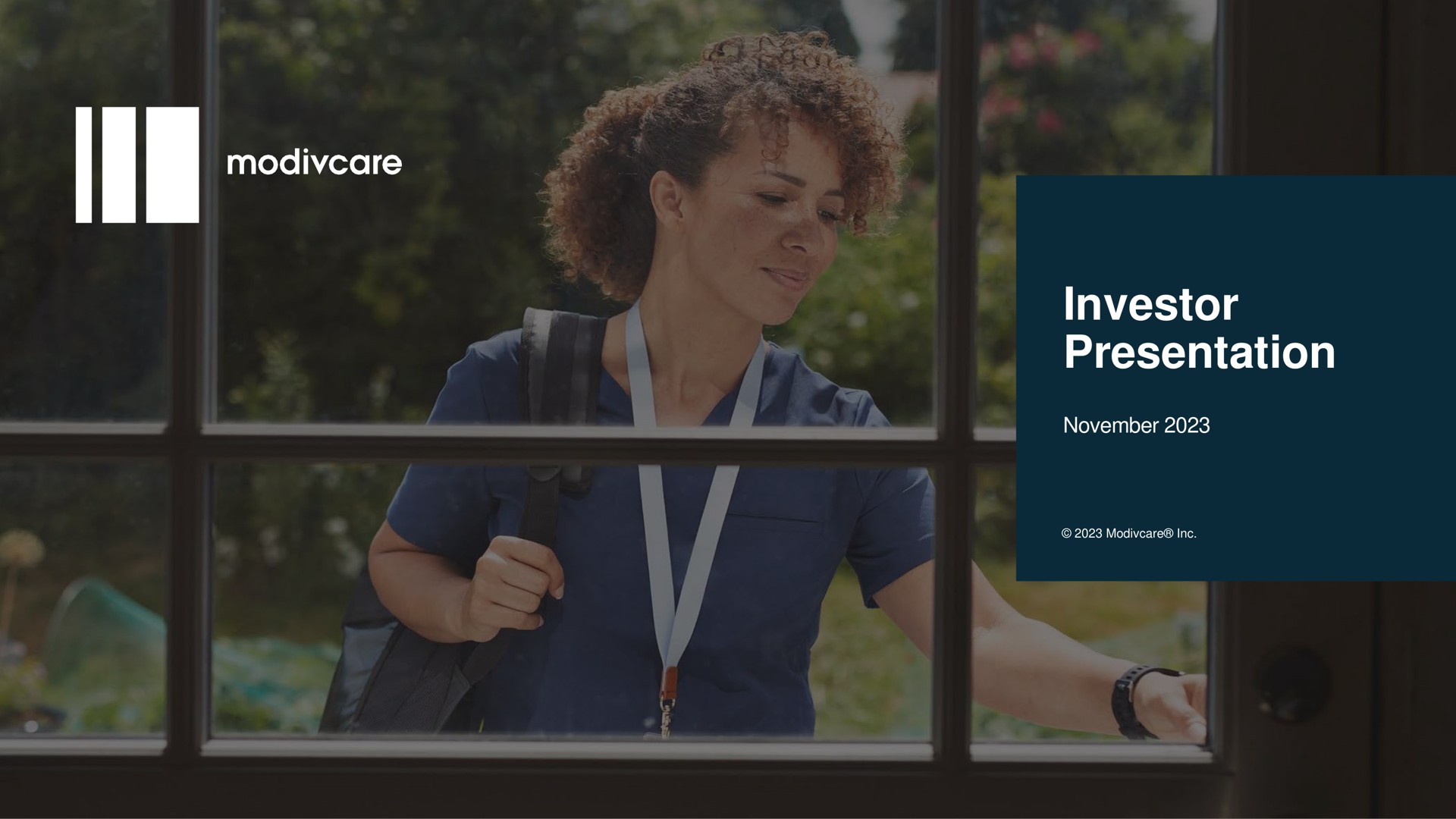 Modivcare — Investor Presentation investment banking deck slide