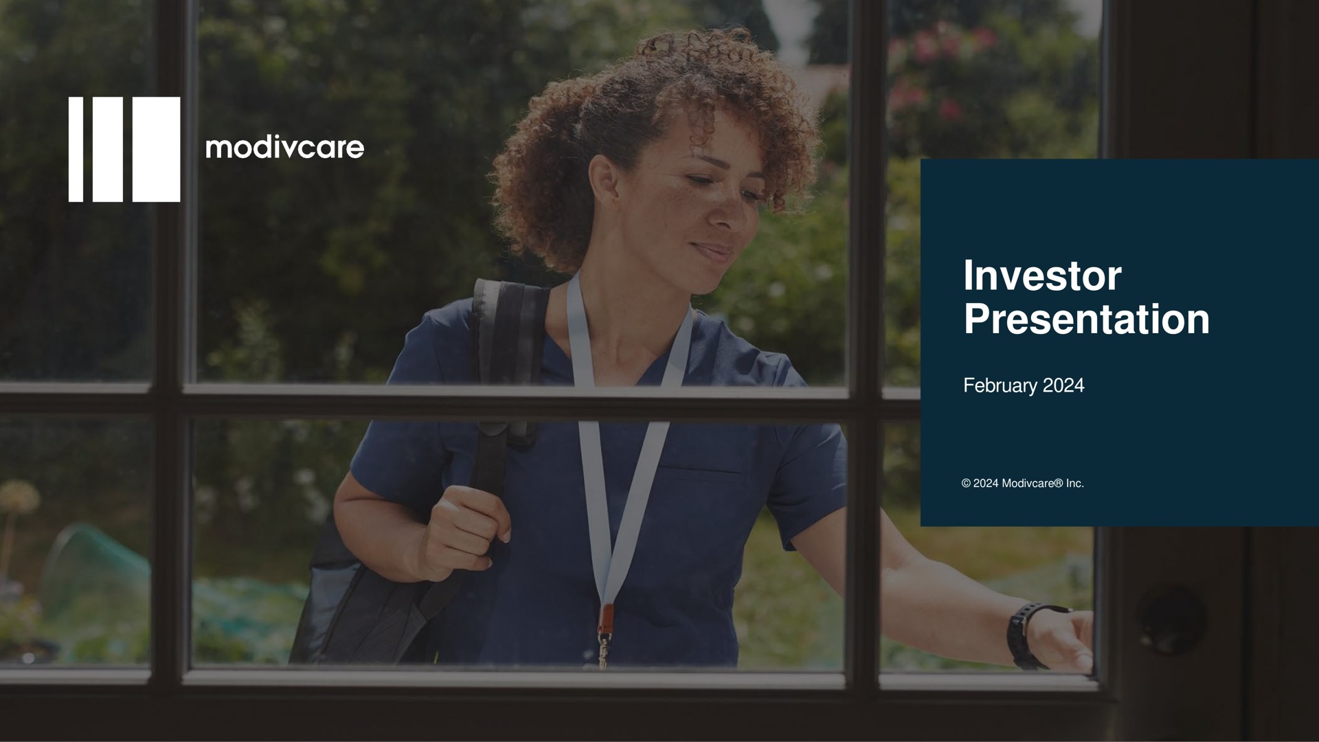 Modivcare — Investor Presentation investment banking deck slide