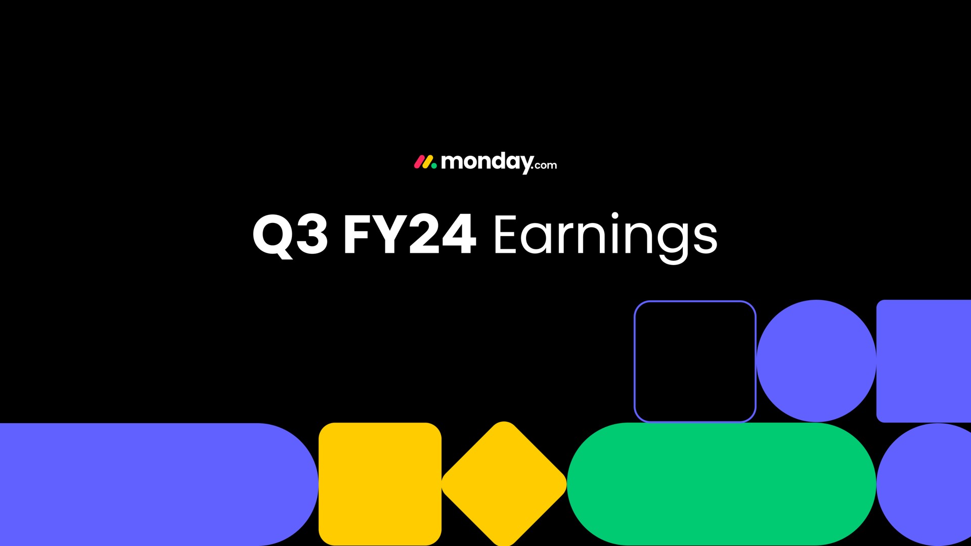 Monday Com — Q3 FY24 Earnings investment banking deck slide