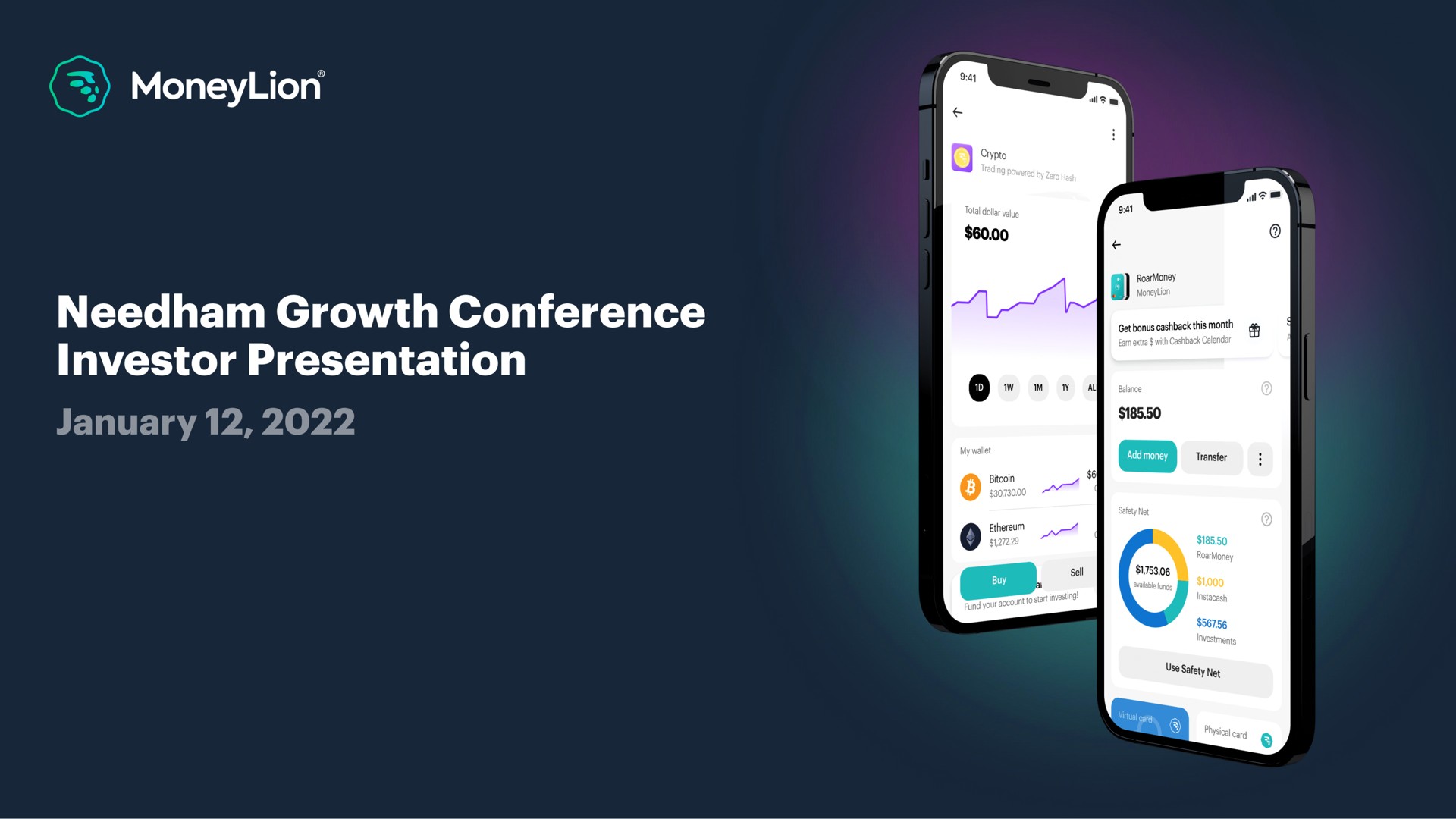 Moneylion — Needham Growth Conference Investor Presentation investment banking deck slide