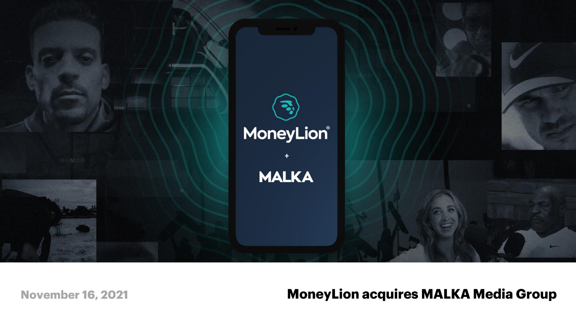 Moneylion — Announcement Cover Slide investment banking deck slide