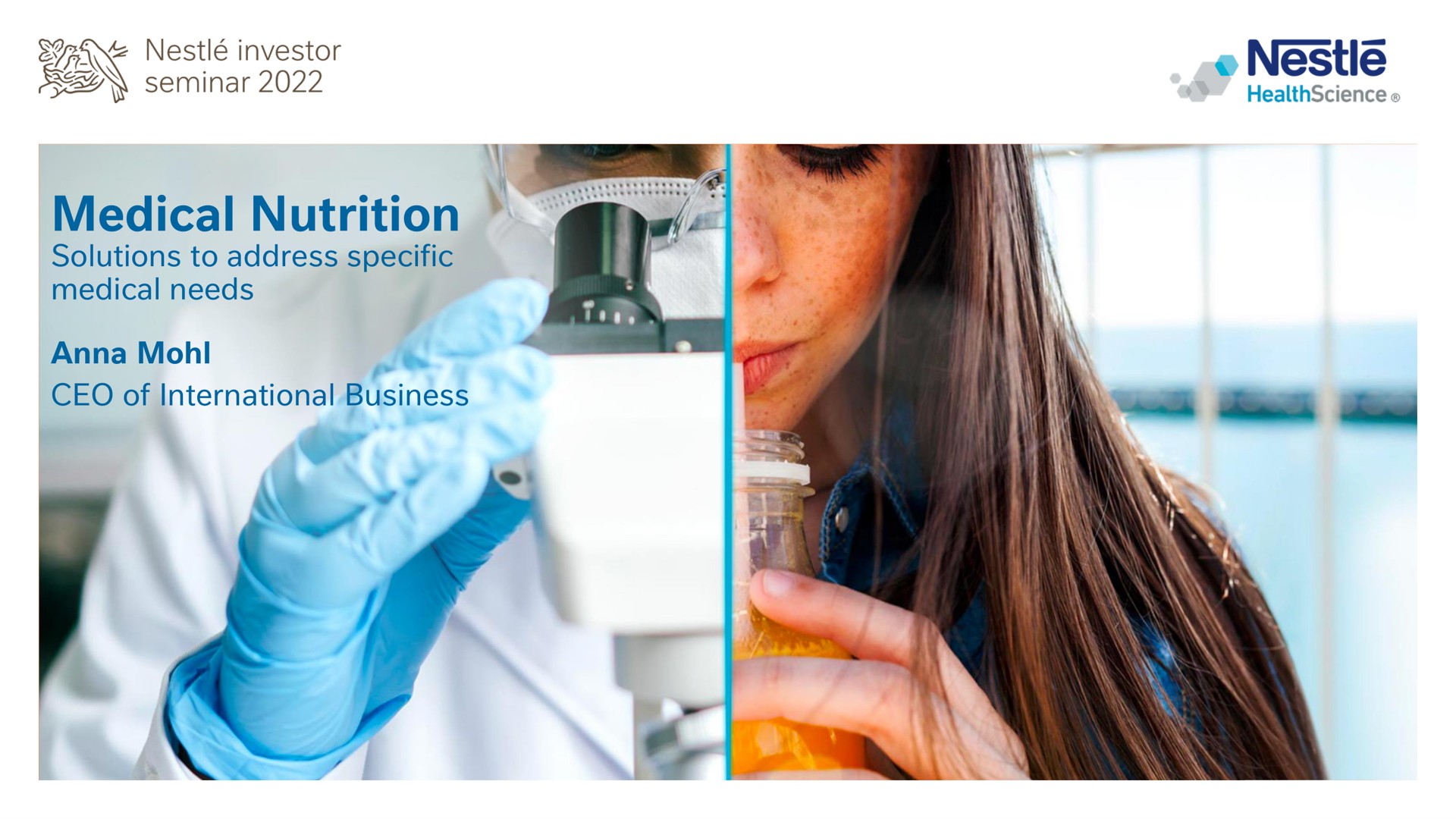 Nestle — Medical Nutrition investment banking deck slide