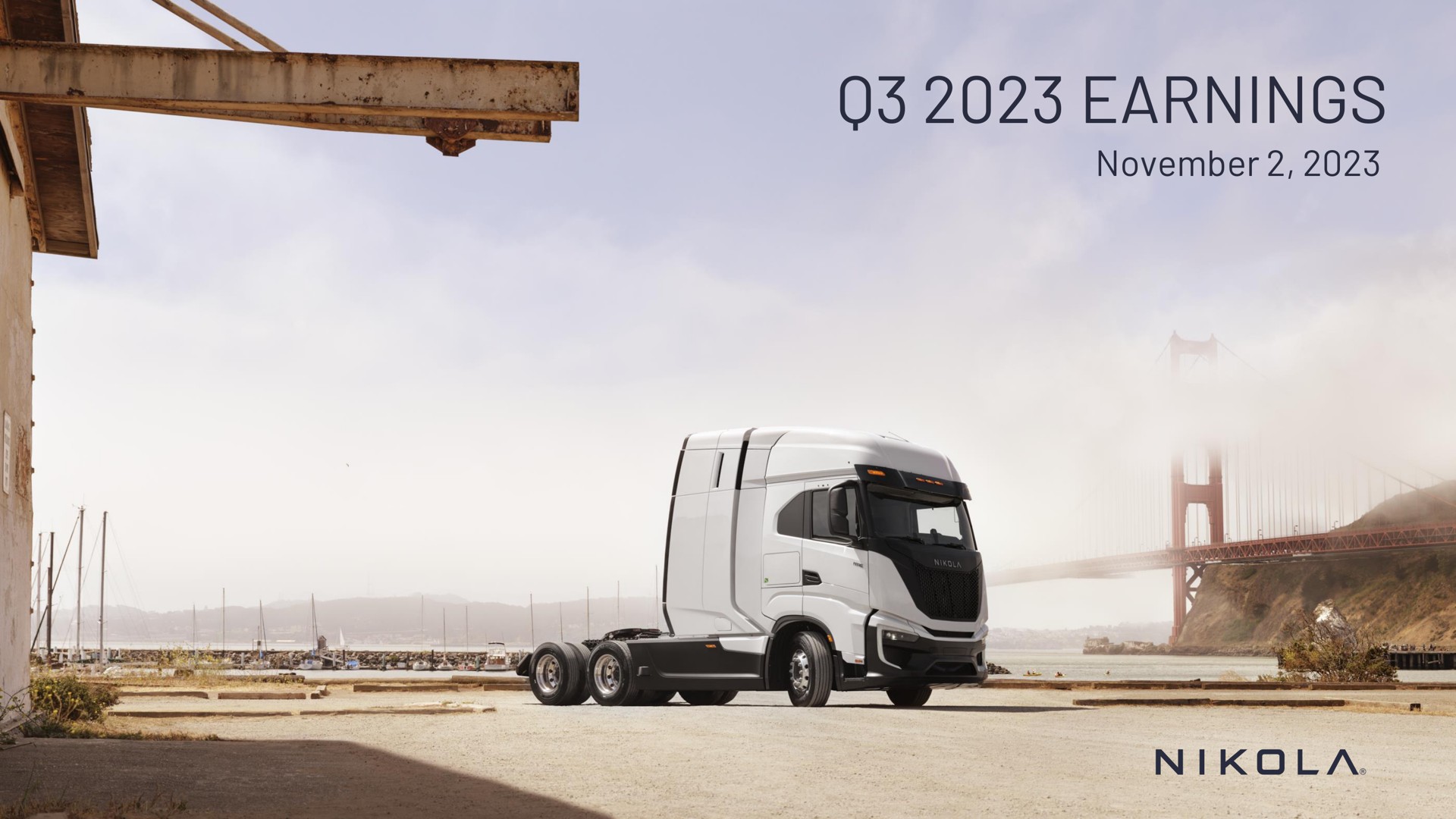 Nikola — Q3 2023 Earnings investment banking deck slide