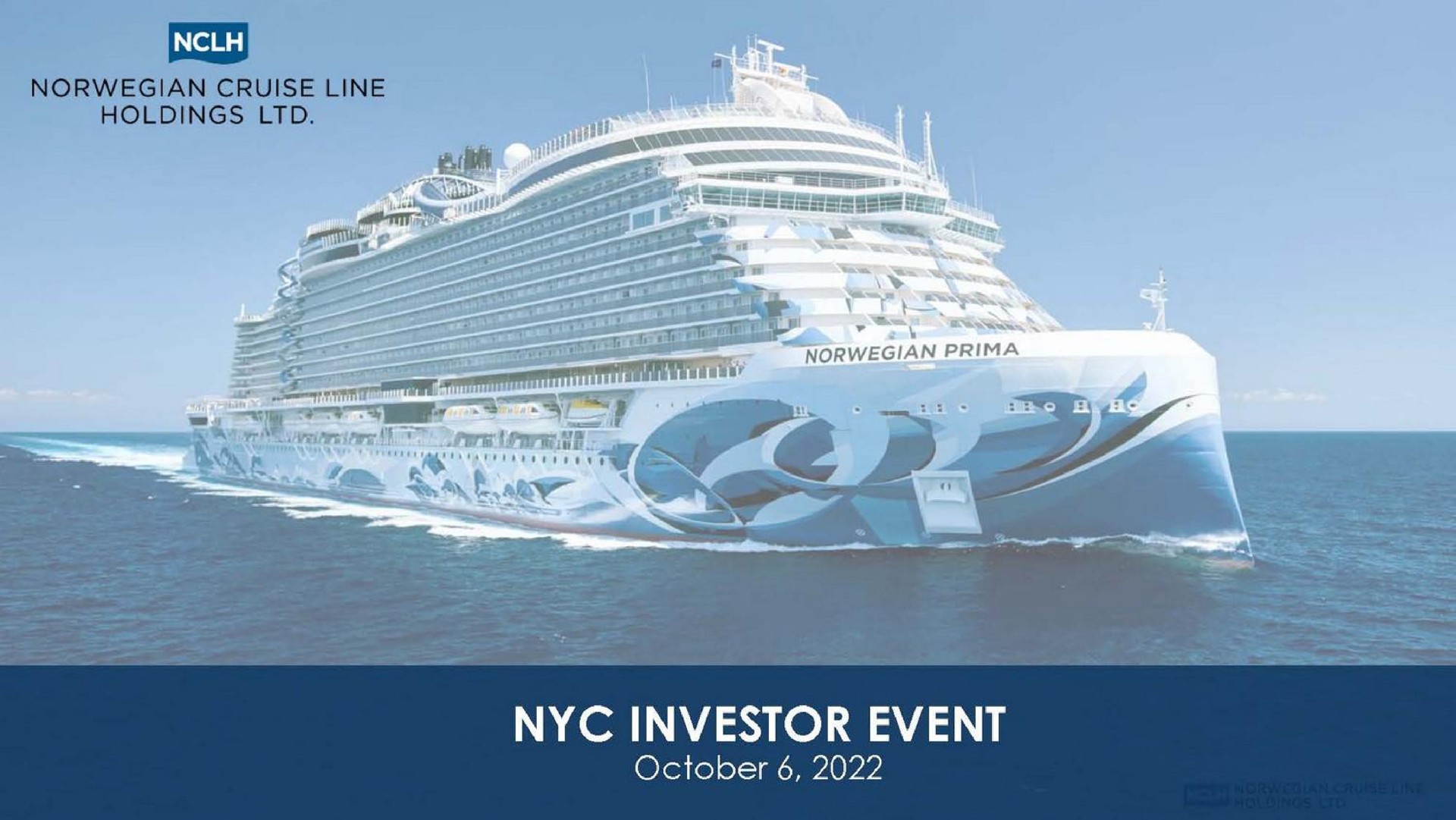 Norwegian Cruise Line — Nyc Investor Event investment banking deck slide
