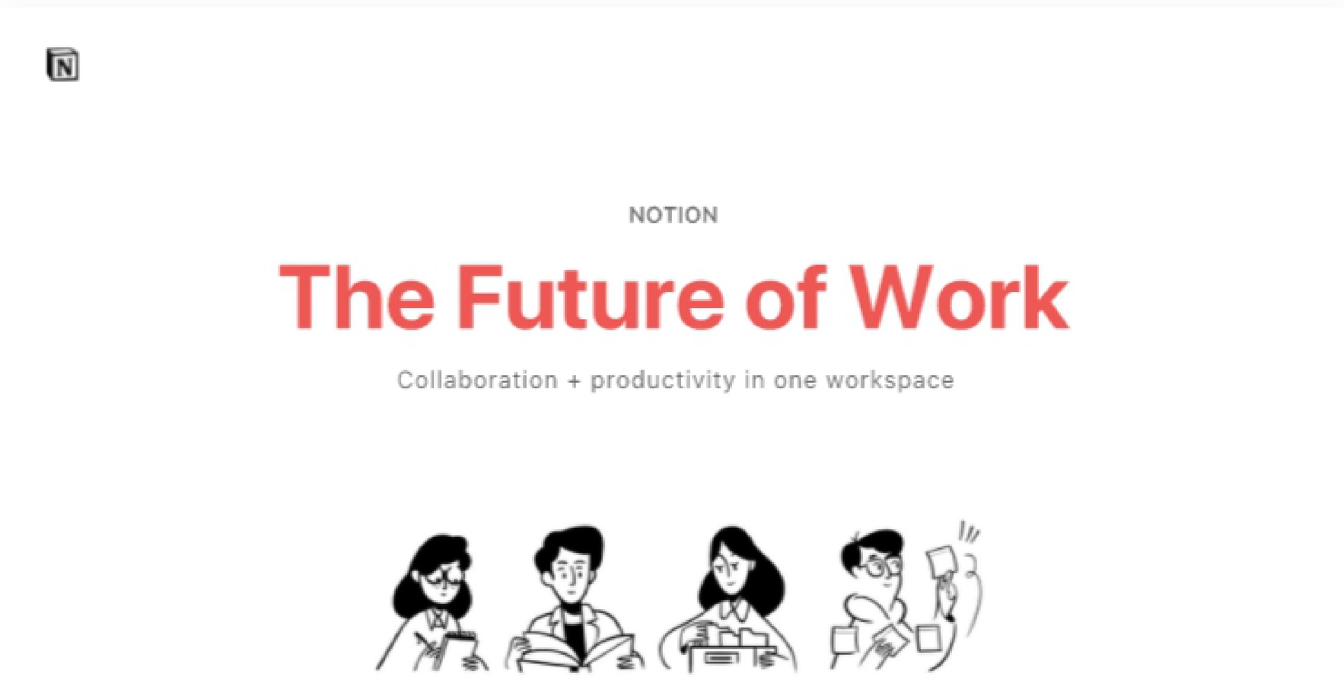 Notion — The Future of Work investment banking deck slide