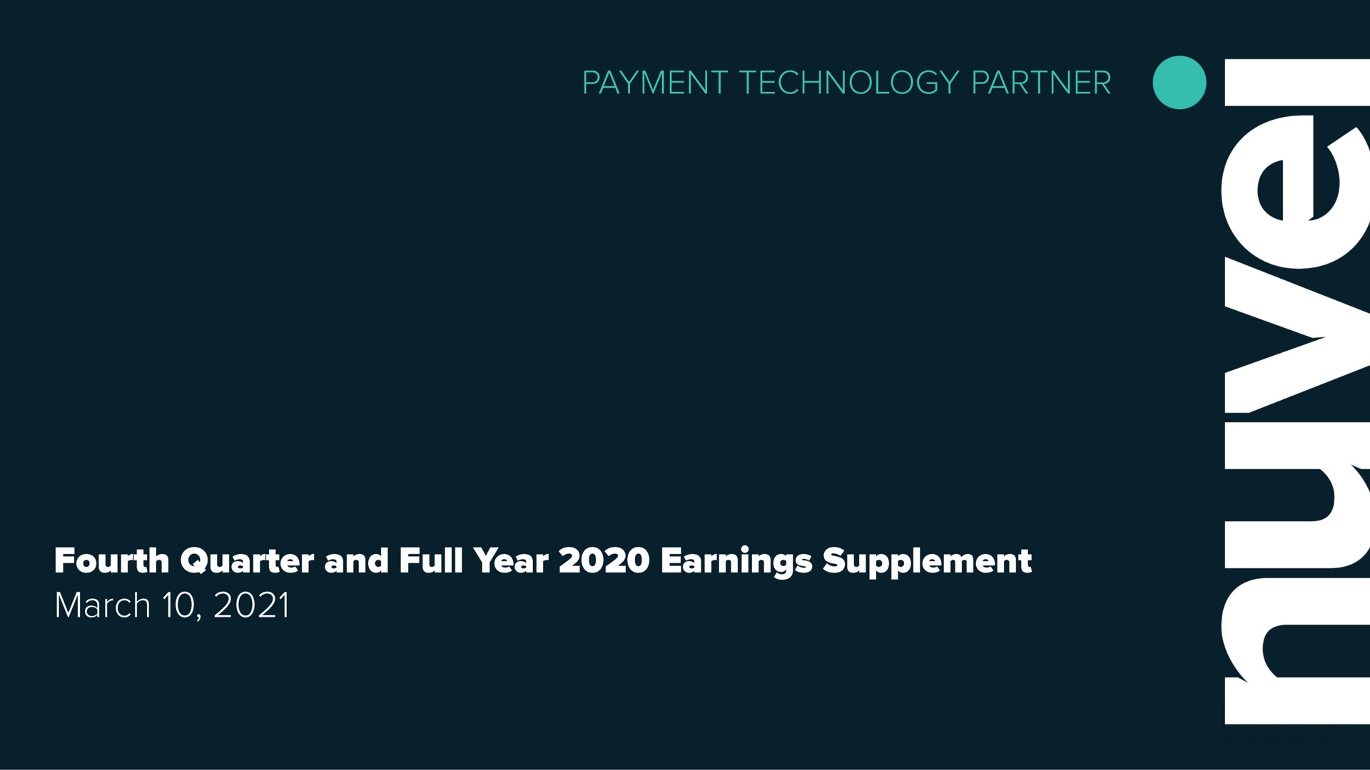 Nuvei — Fourth Quarter and Full Year 2020 Earnings Supplement investment banking deck slide