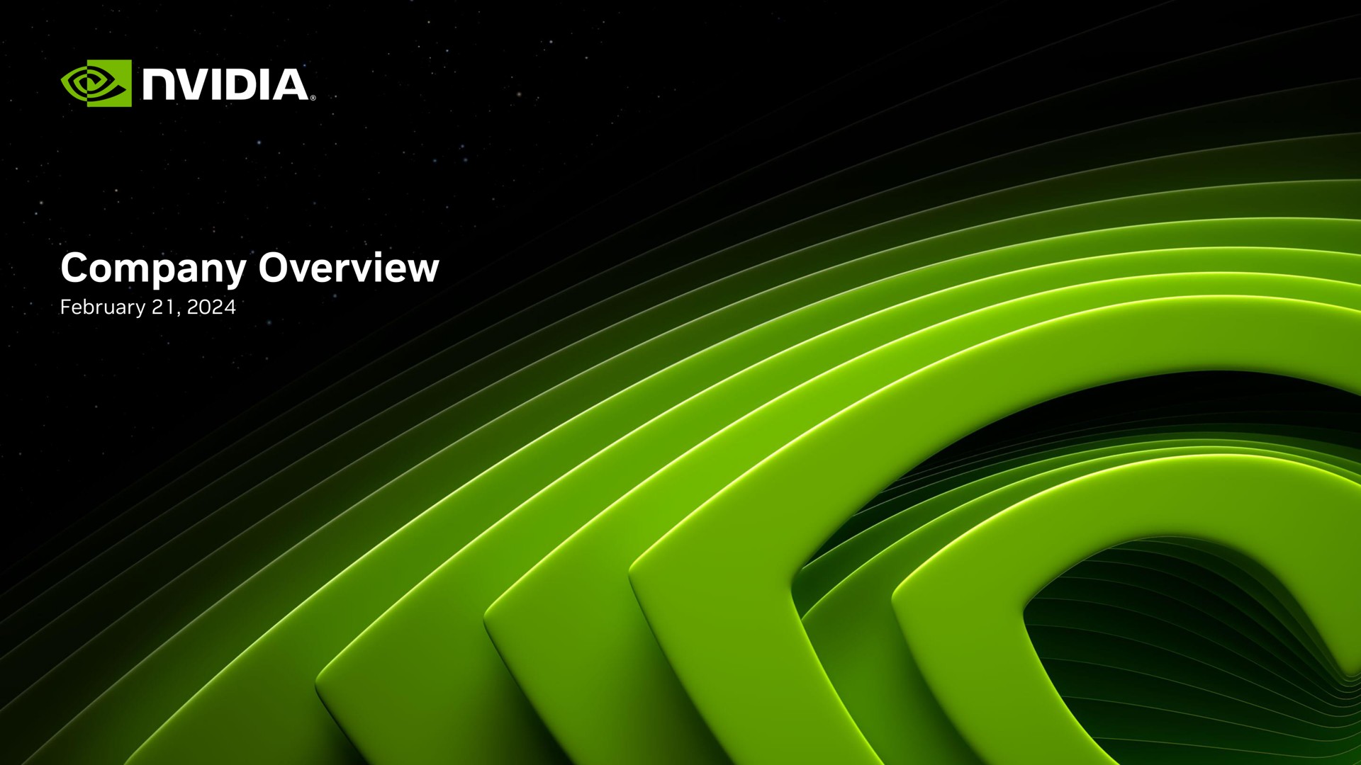 Nvidia — Company Overview investment banking deck slide